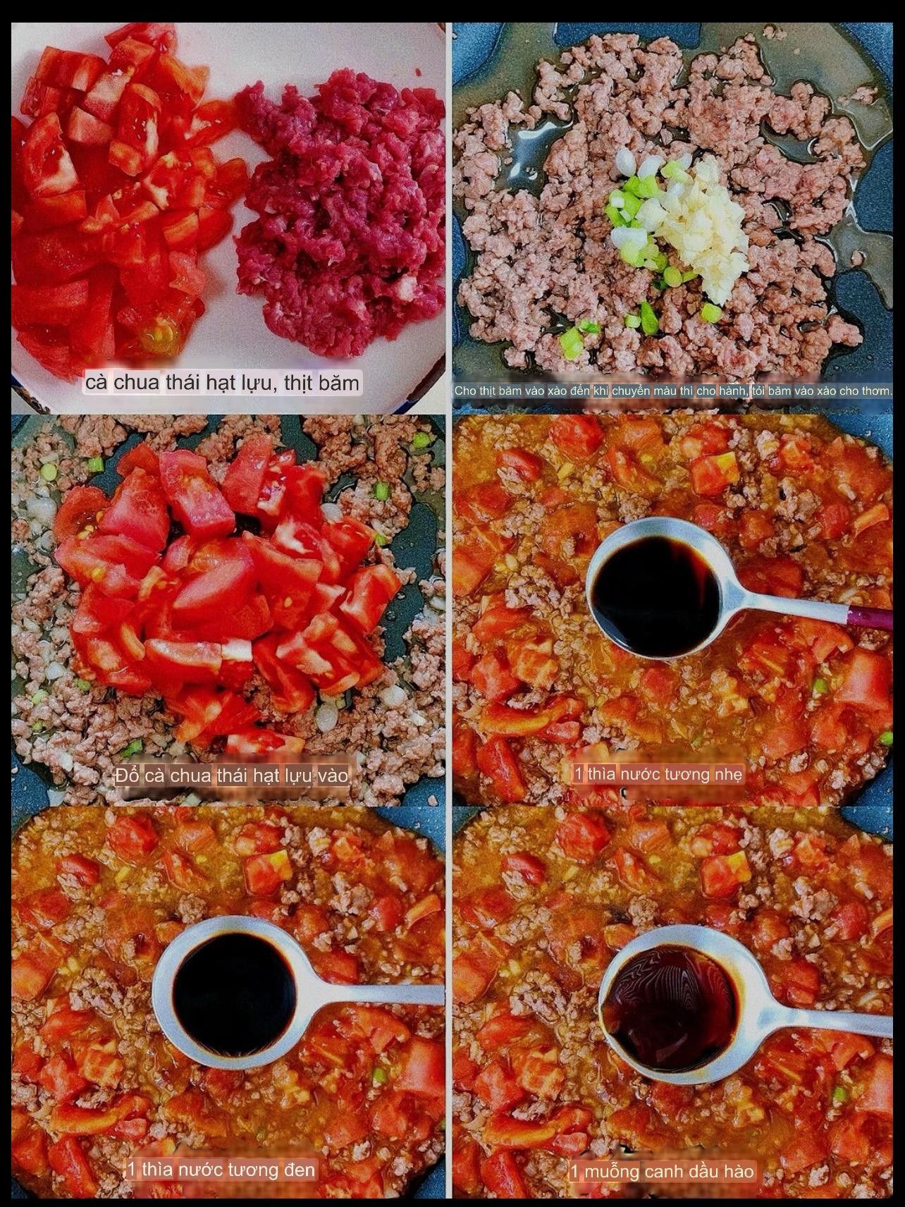 Hướng dẫn chi tiết cách làm Mỳ Ý sốt cà chua Bolognese với thịt băm, khoai tây và cà chua thái hạt lựu