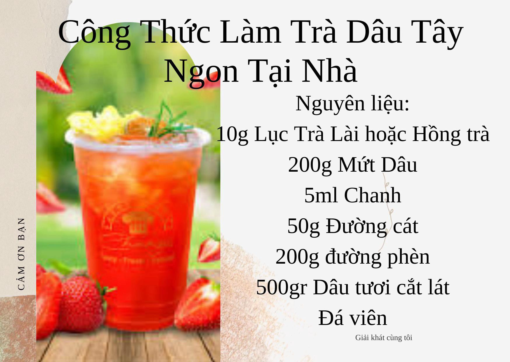 Hướng dẫn chi tiết cách làm trà dâu tây mát lạnh tại nhà