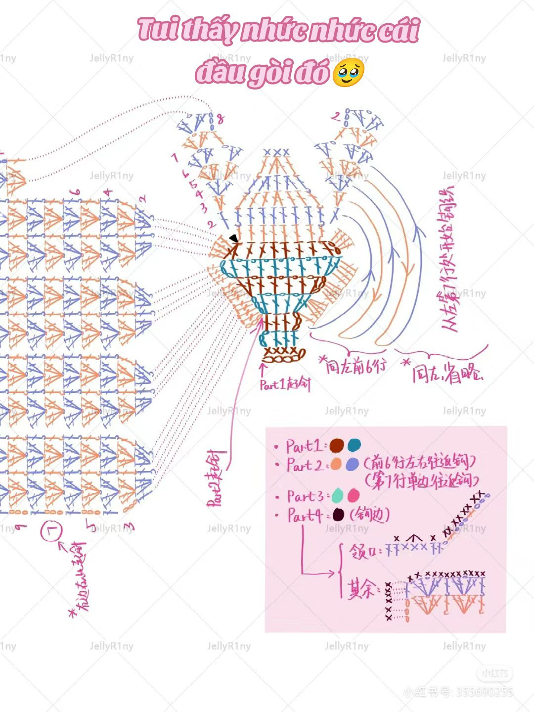Hướng dẫn chi tiết cách móc áo cánh bướm hoa xinh xắn