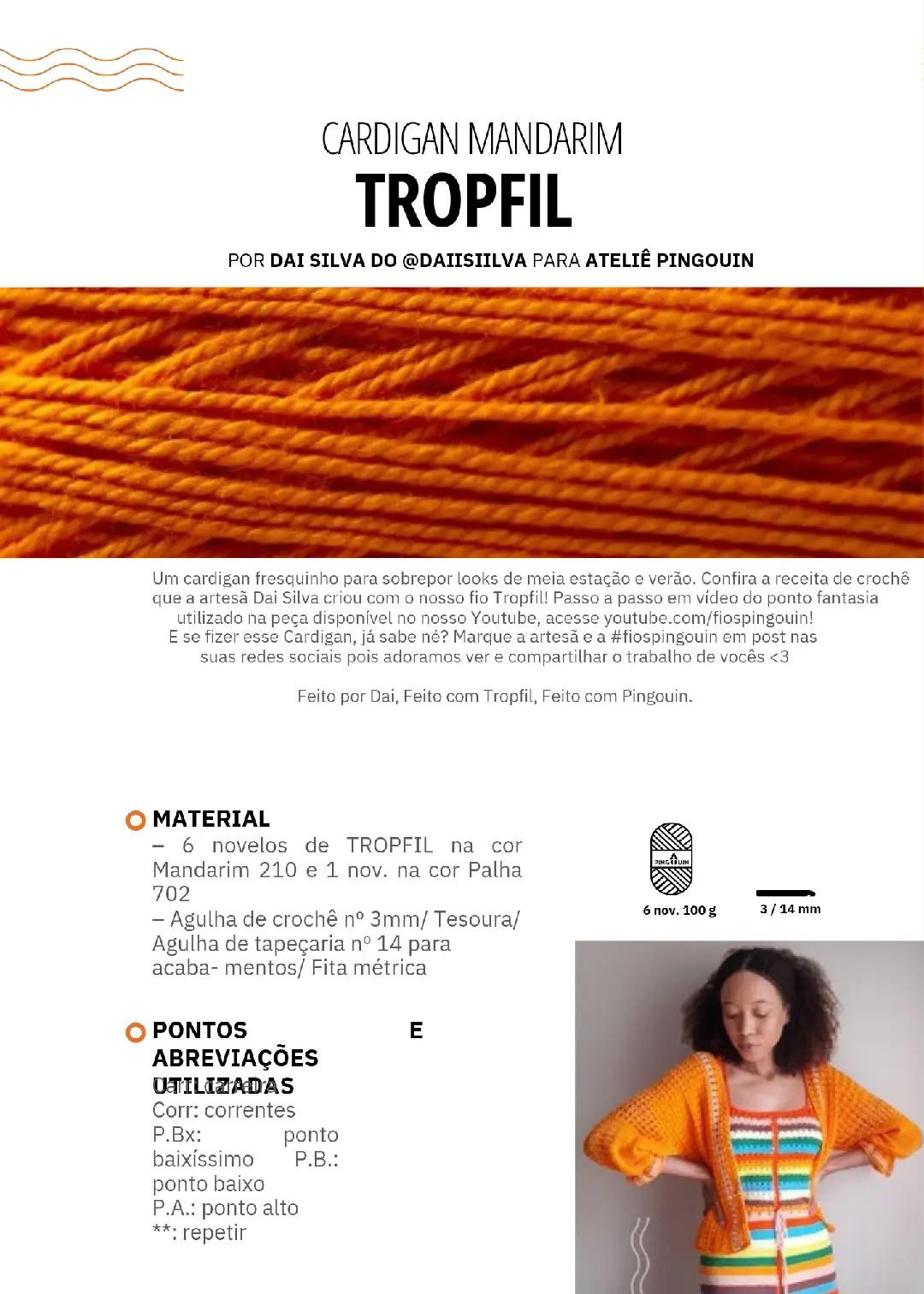 Hướng dẫn chi tiết cách móc áo Cardigan Mandarim bằng sợi Tropfil