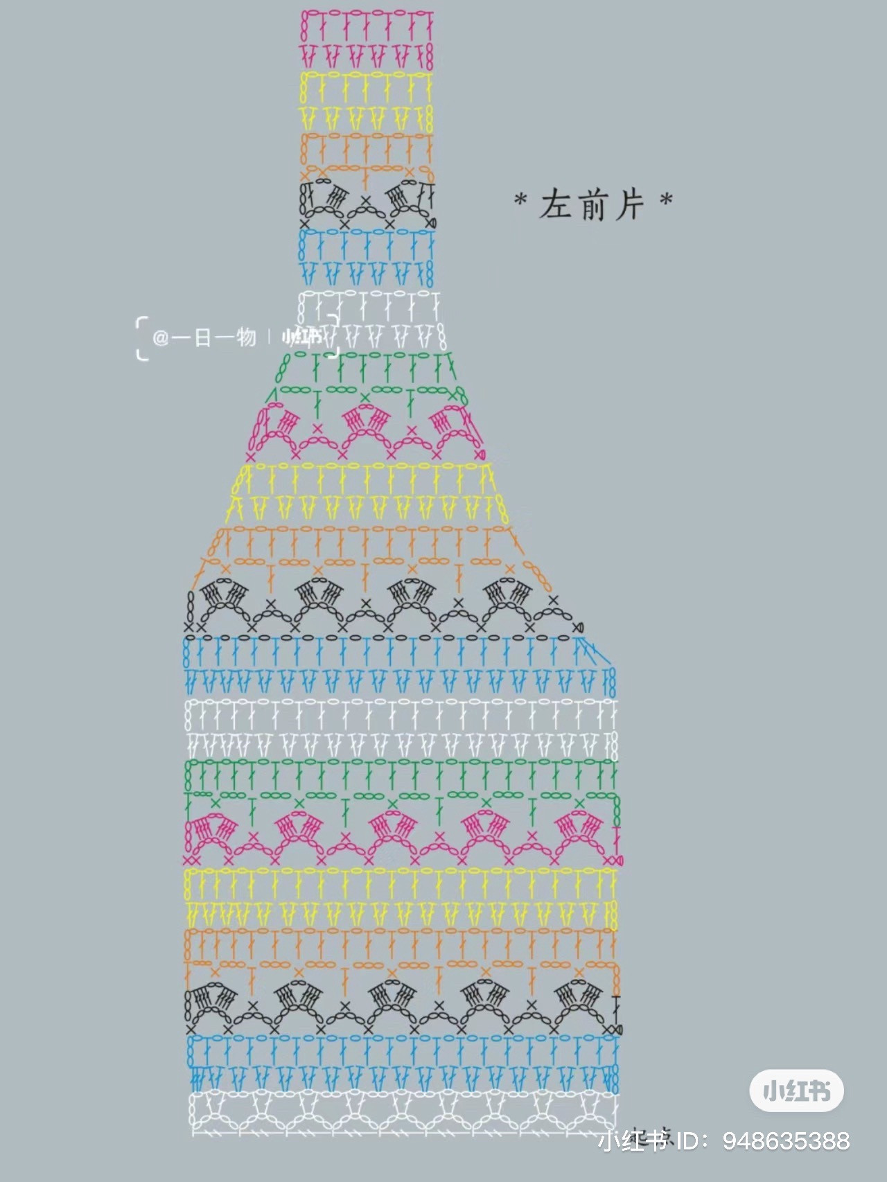 Hướng dẫn chi tiết cách móc áo yếm màu pastel với chart mẫu