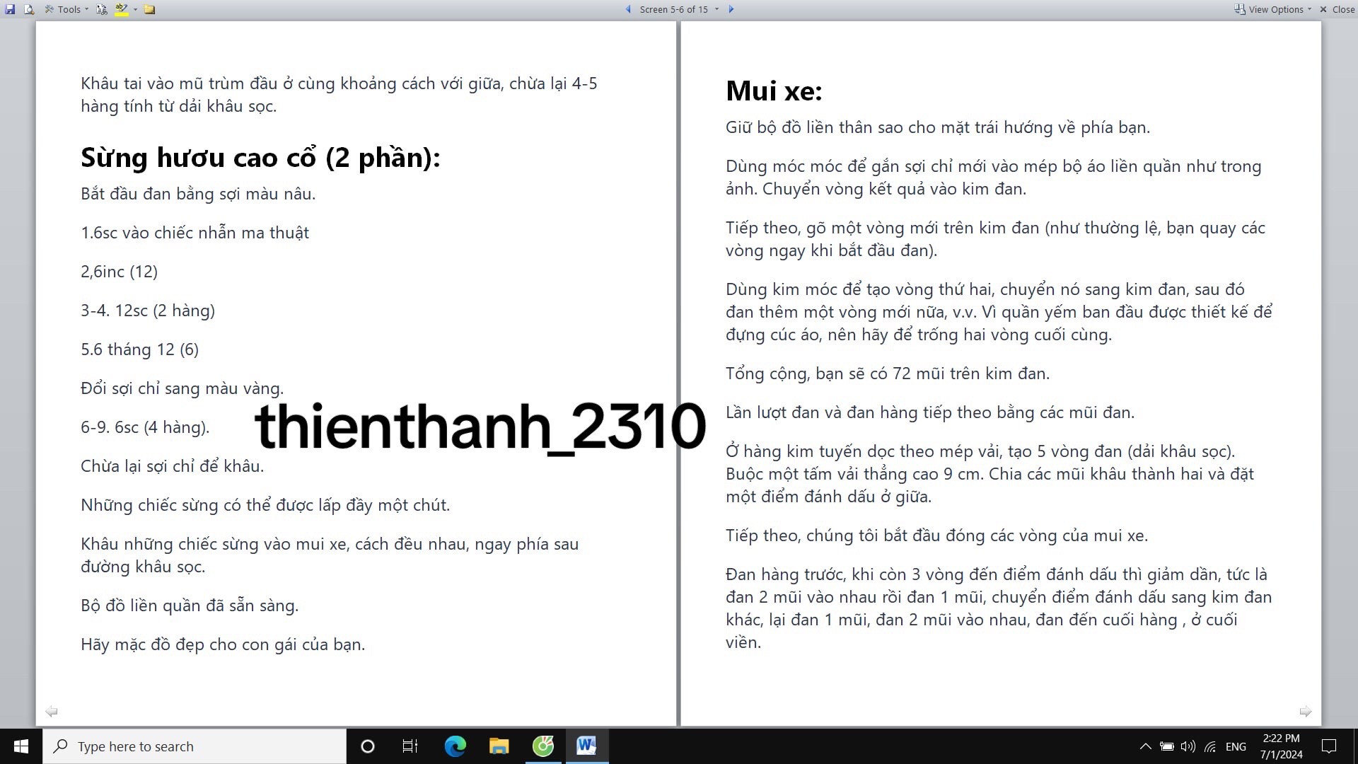 Hướng dẫn chi tiết cách móc búp bê Alisha mặc đồ ngủ công chúa và hươu cao cổ bằng len YarnArt Jeans