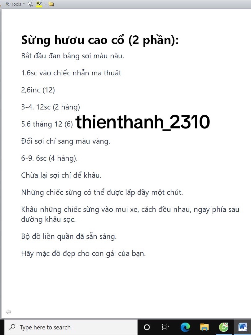 Hướng dẫn chi tiết cách móc búp bê Alisha mặc đồ ngủ công chúa và hươu cao cổ bằng len YarnArt Jeans