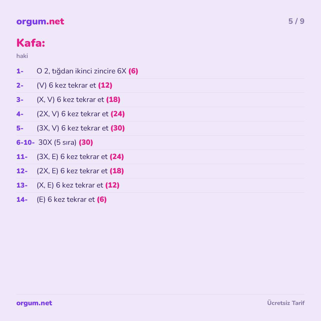 Hướng dẫn chi tiết cách móc búp bê Amigurumi Kelebek màu tím và trắng