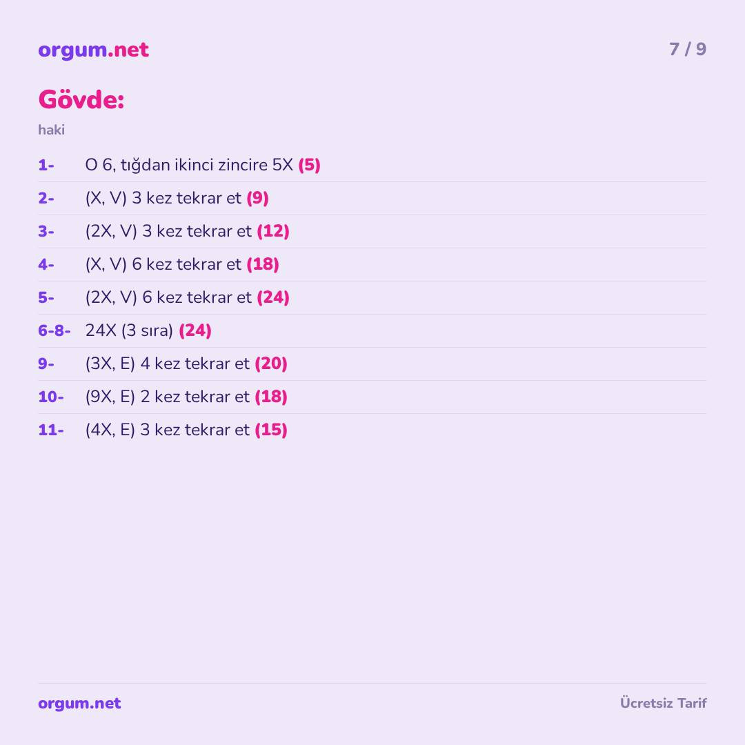 Hướng dẫn chi tiết cách móc búp bê Amigurumi Kelebek màu tím và trắng