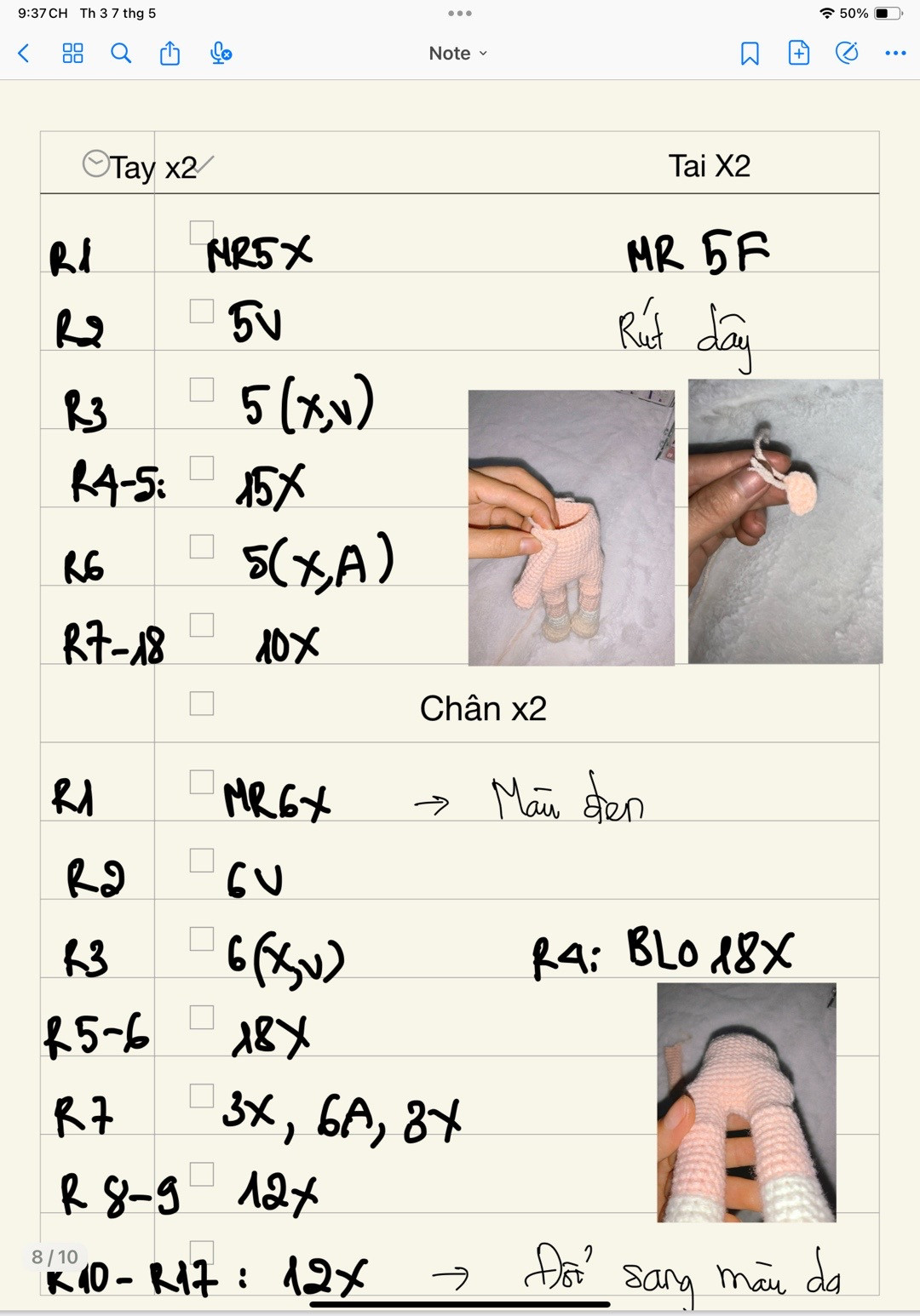Hướng dẫn chi tiết cách móc búp bê cầu thủ bóng chuyền Vestel số 7 với trang phục đỏ và quả bóng