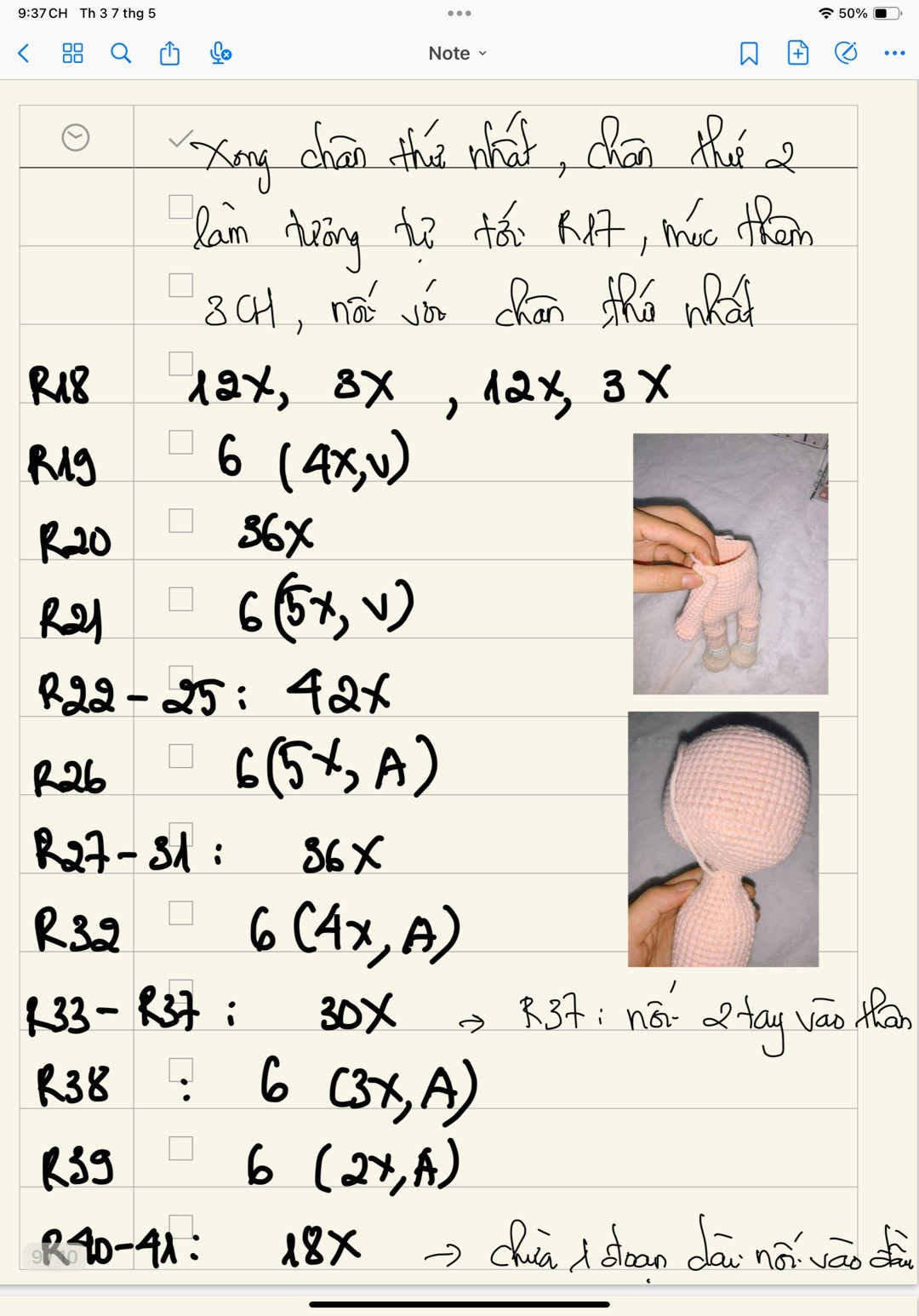 Hướng dẫn chi tiết cách móc búp bê cầu thủ bóng chuyền Vestel số 7 với trang phục đỏ và quả bóng