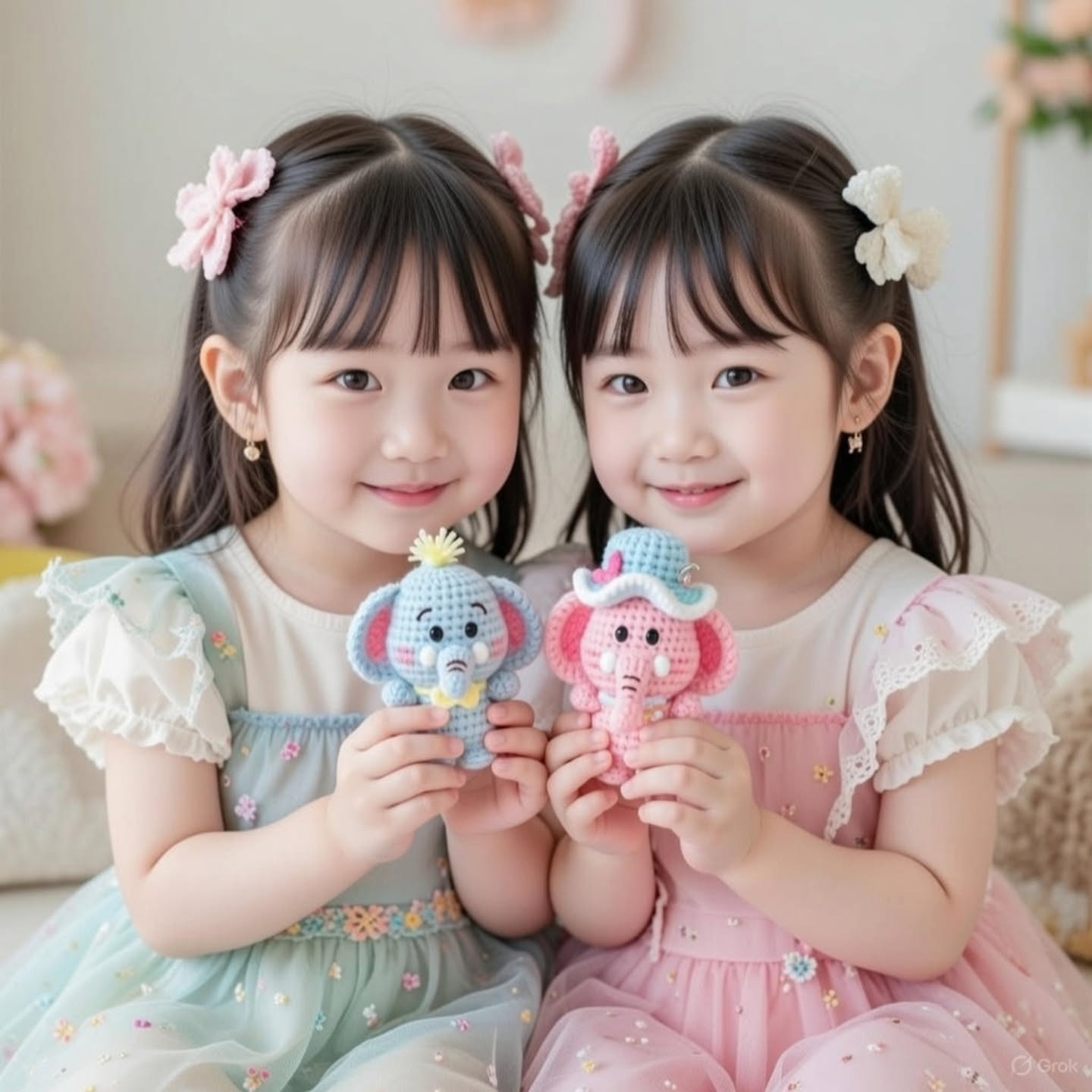 Hướng dẫn chi tiết cách móc búp bê chú voi mini làm chìa khóa, bao gồm danh sách nguyên liệu và các bước thực hiện
