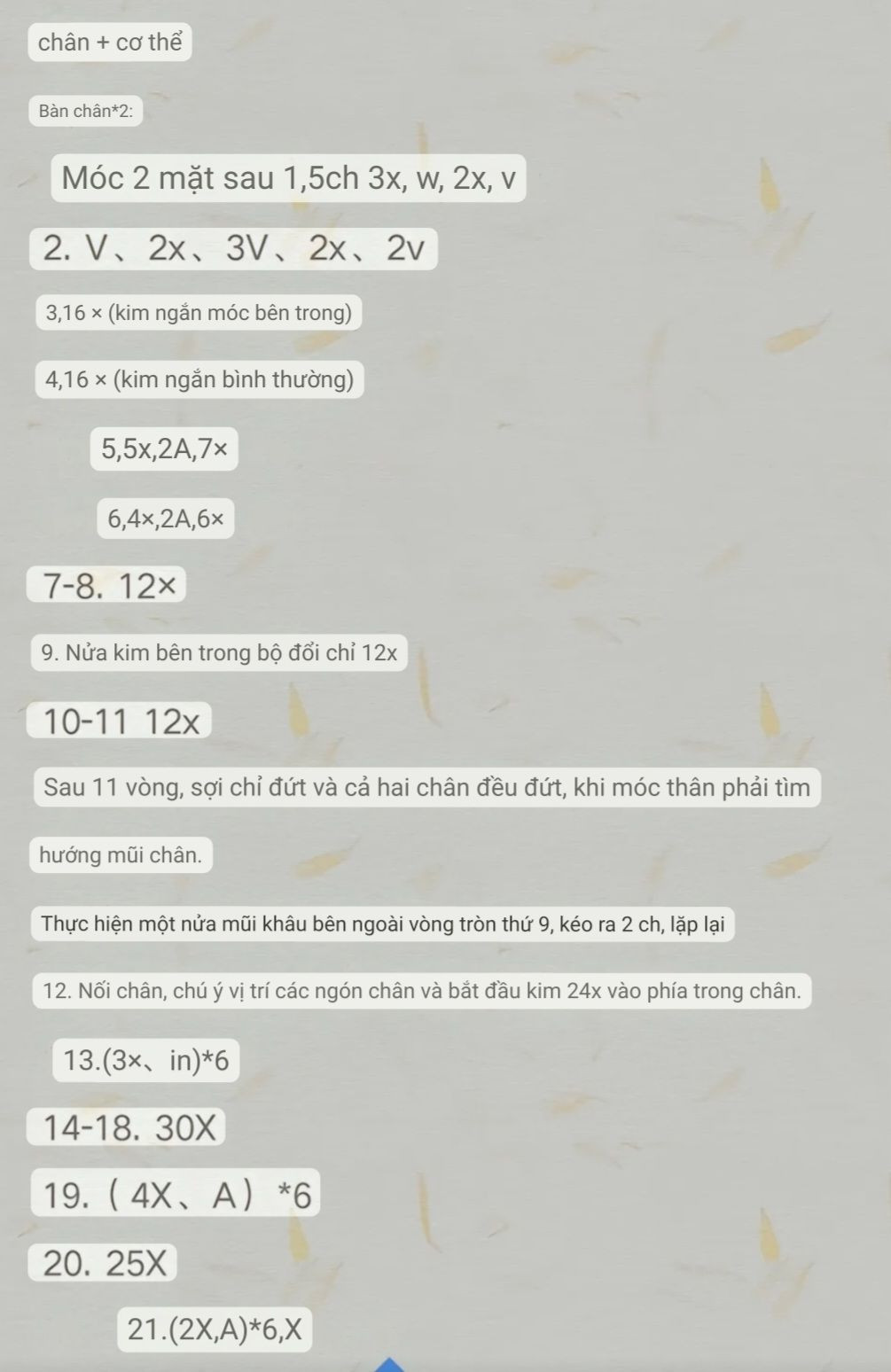 Hướng dẫn chi tiết cách móc búp bê lợn mặc váy màu tím và xanh