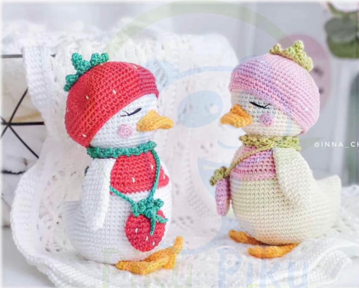 Hướng dẫn chi tiết cách móc búp bê vịt con amigurumi dễ thương với len Scheepjes Catona