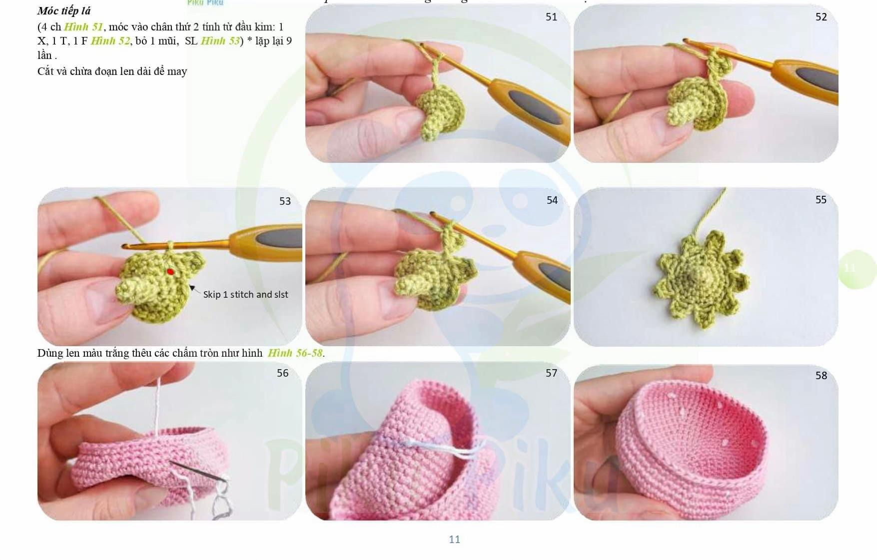 Hướng dẫn chi tiết cách móc búp bê vịt con amigurumi dễ thương với len Scheepjes Catona