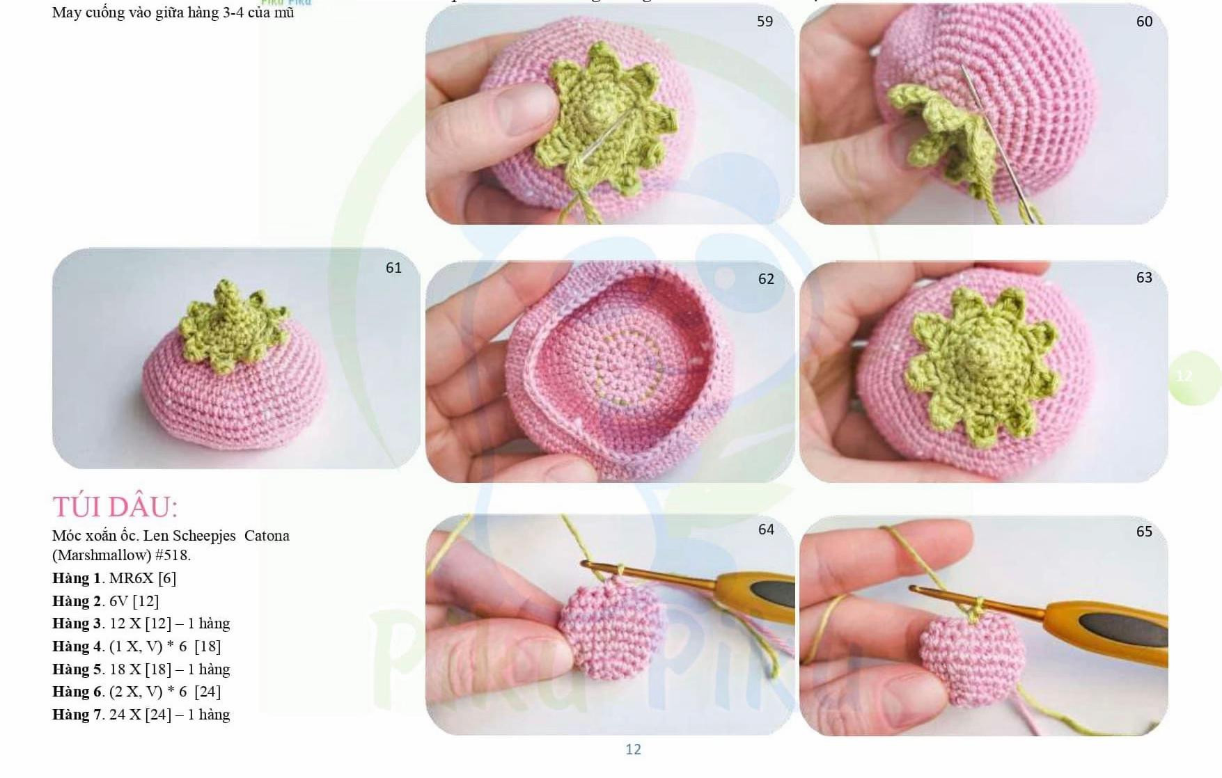 Hướng dẫn chi tiết cách móc búp bê vịt con amigurumi dễ thương với len Scheepjes Catona