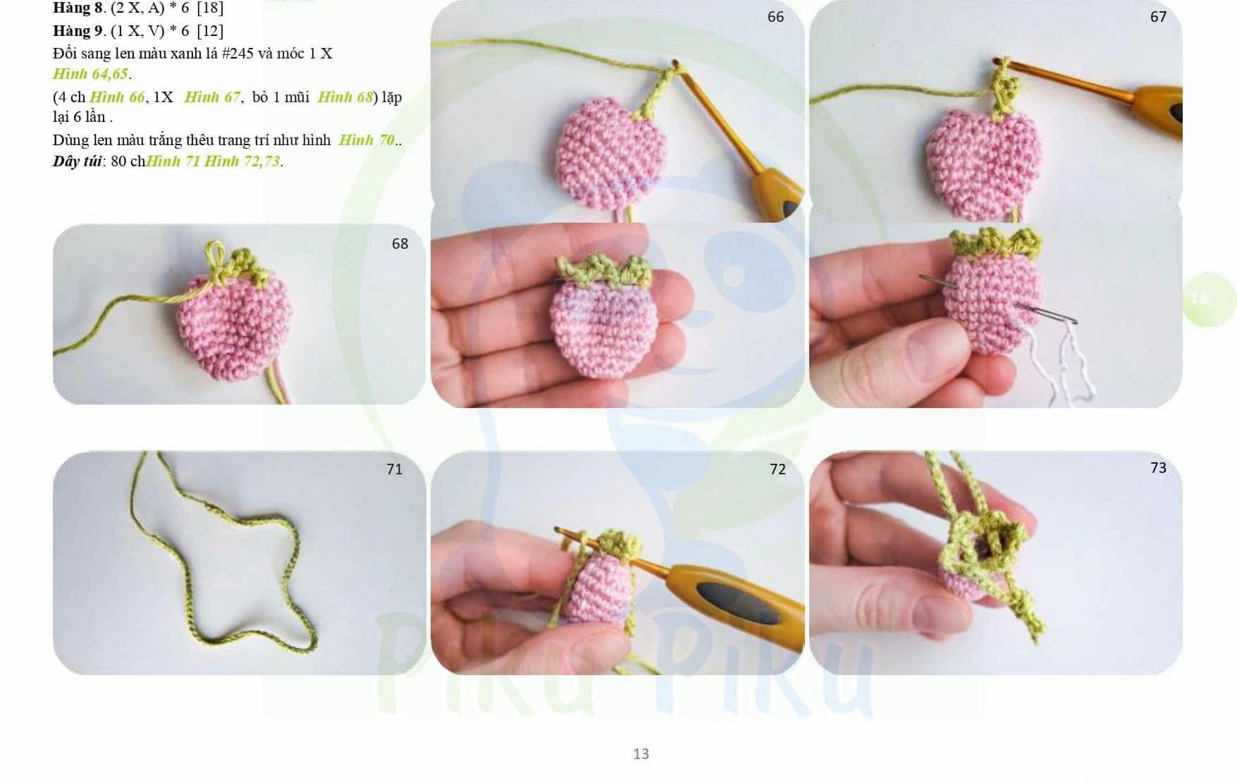 Hướng dẫn chi tiết cách móc búp bê vịt con amigurumi dễ thương với len Scheepjes Catona