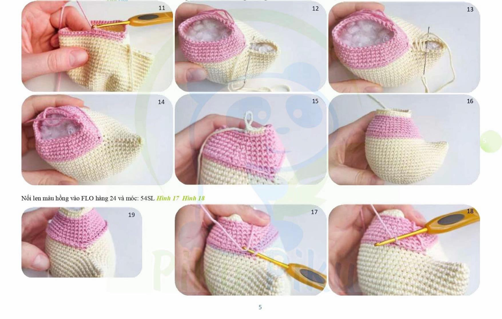 Hướng dẫn chi tiết cách móc búp bê vịt con amigurumi dễ thương với len Scheepjes Catona