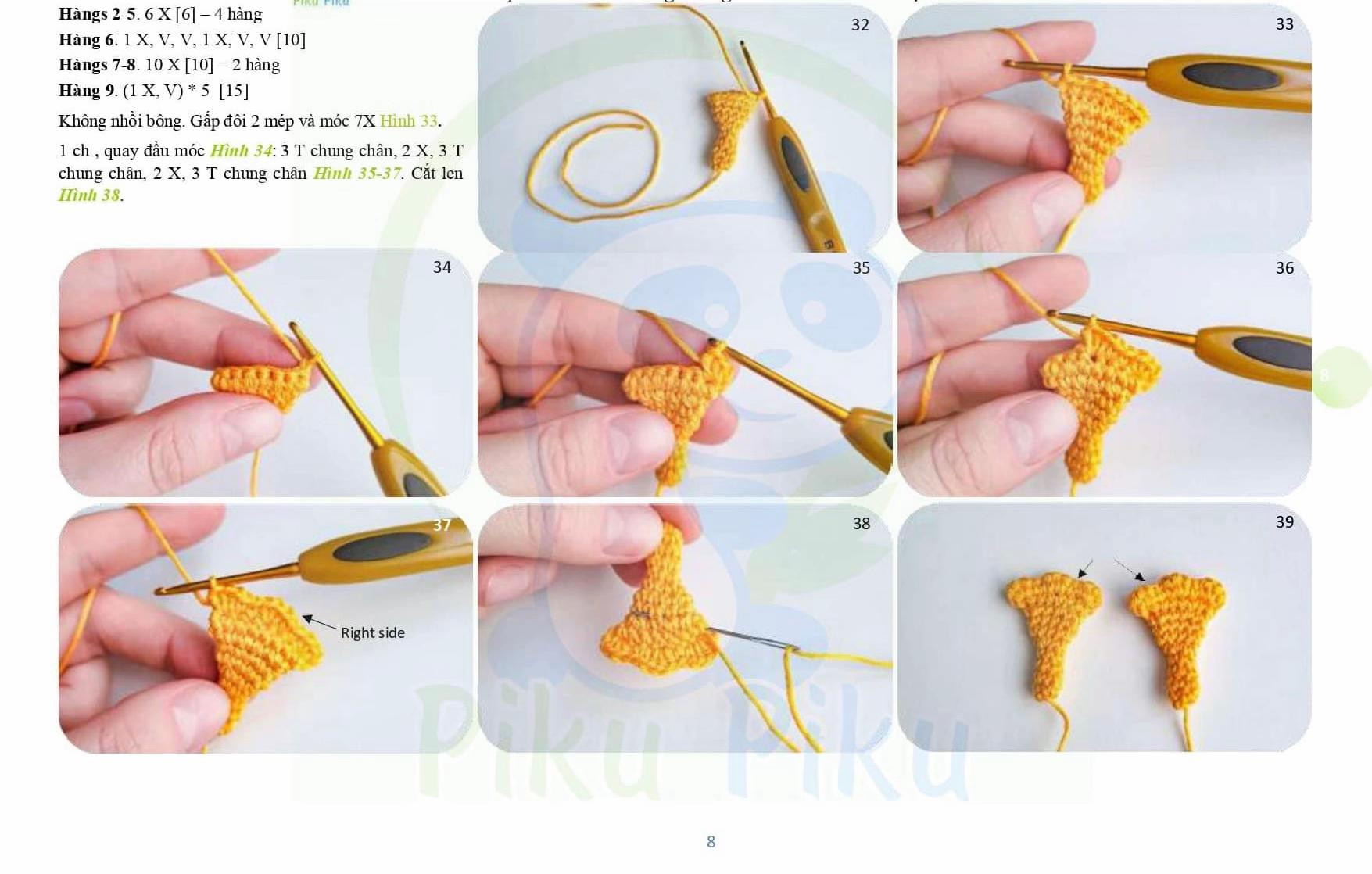 Hướng dẫn chi tiết cách móc búp bê vịt con amigurumi dễ thương với len Scheepjes Catona