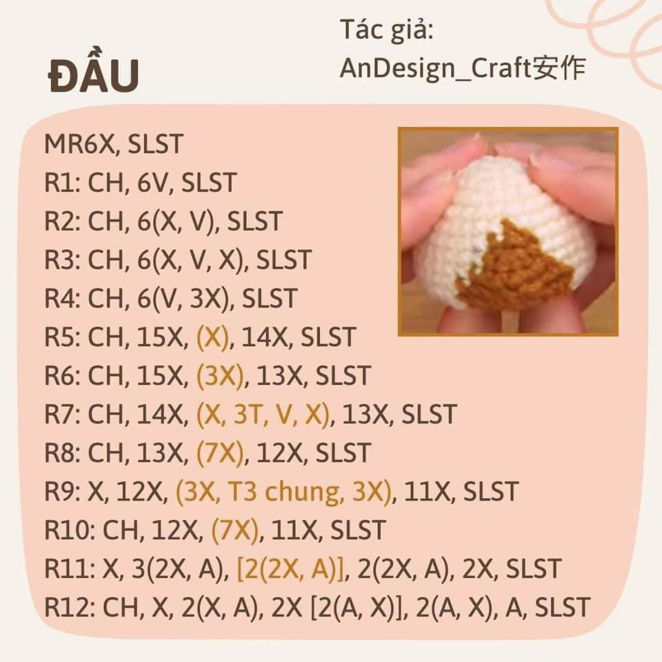 Hướng dẫn chi tiết cách móc len búp bê mèo Yukichi đen và trắng theo từng phần