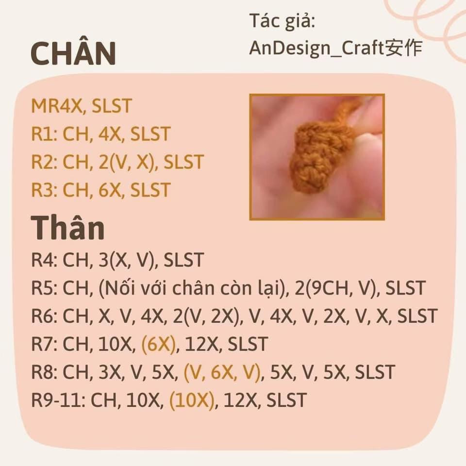 Hướng dẫn chi tiết cách móc len búp bê mèo Yukichi đen và trắng theo từng phần