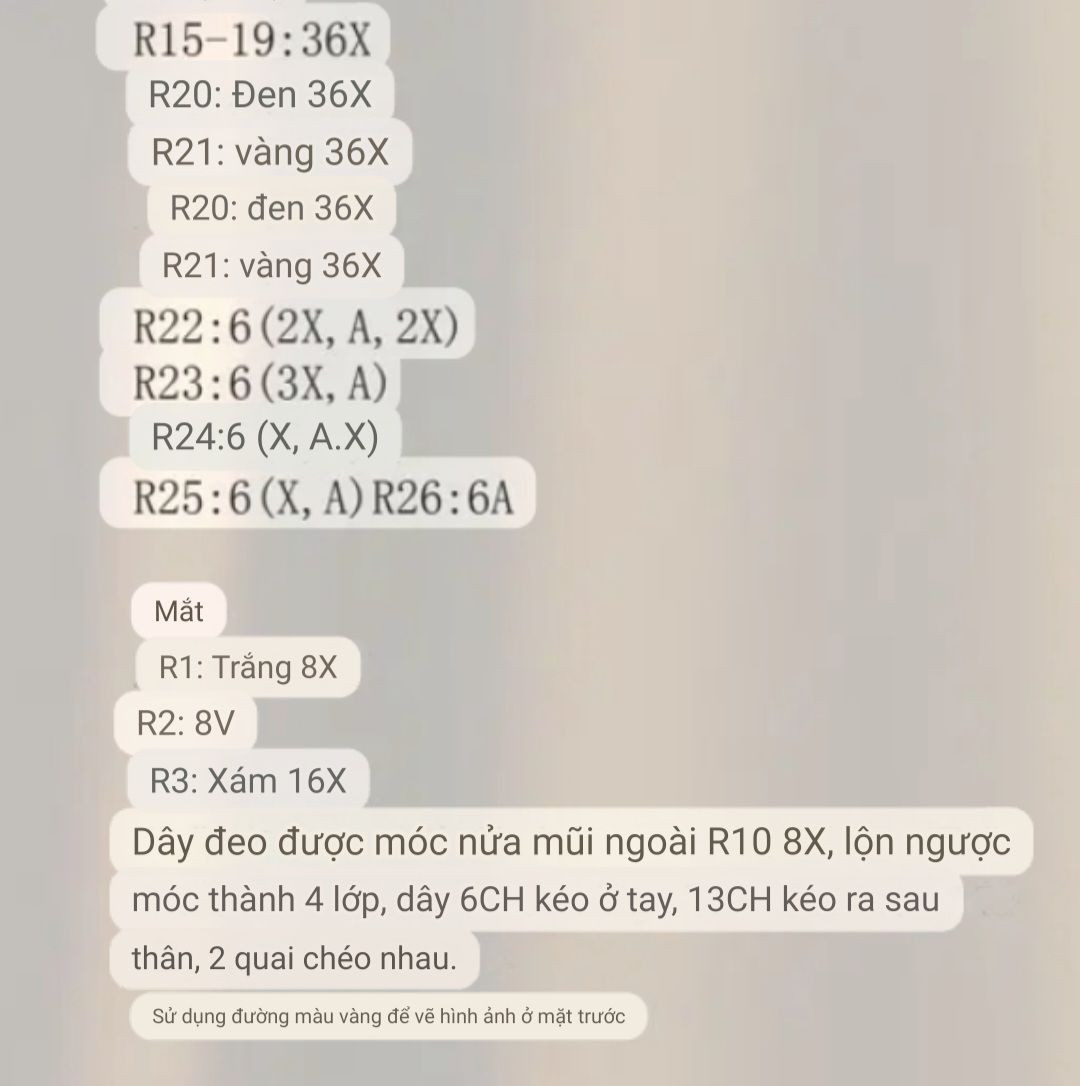 Hướng dẫn chi tiết cách móc len búp bê Minion vàng xanh