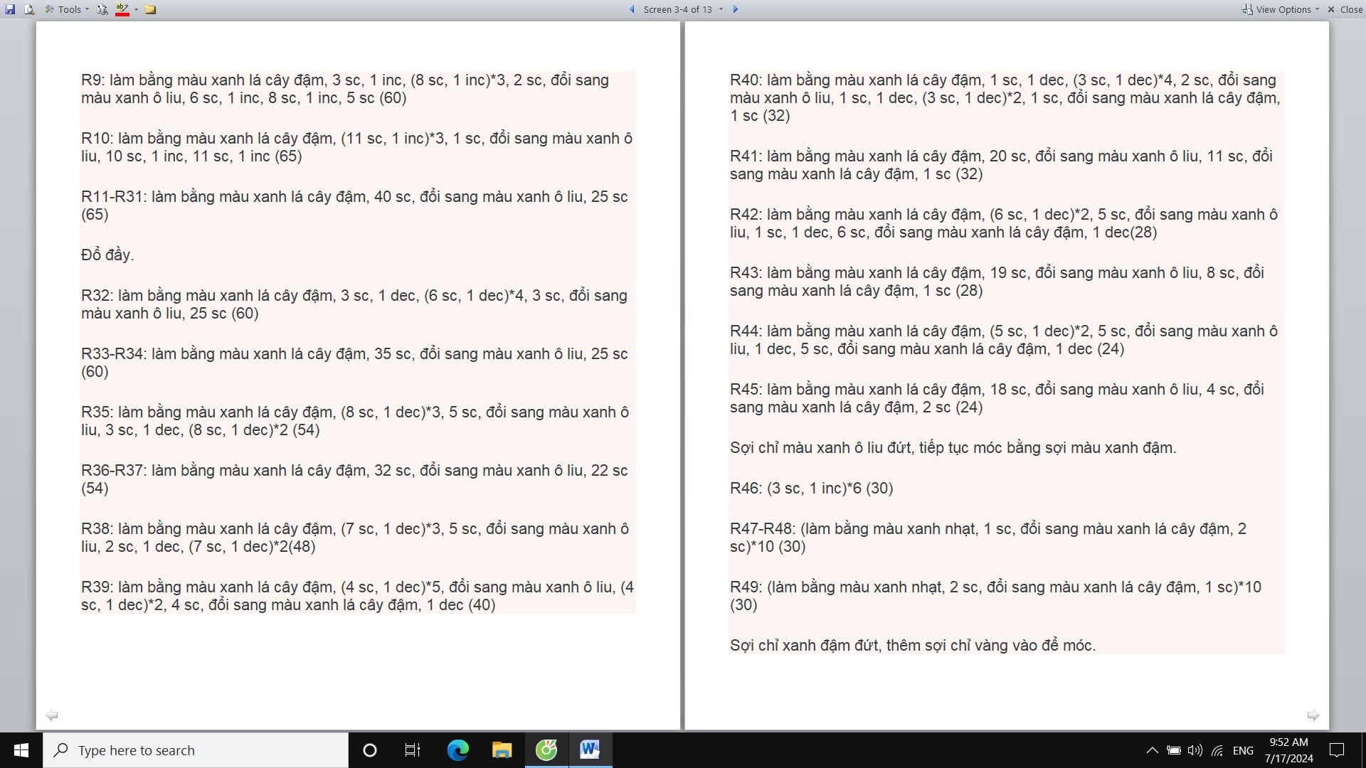 Hướng dẫn chi tiết cách móc len con cá mập dễ thương màu xanh và xanh lá cây