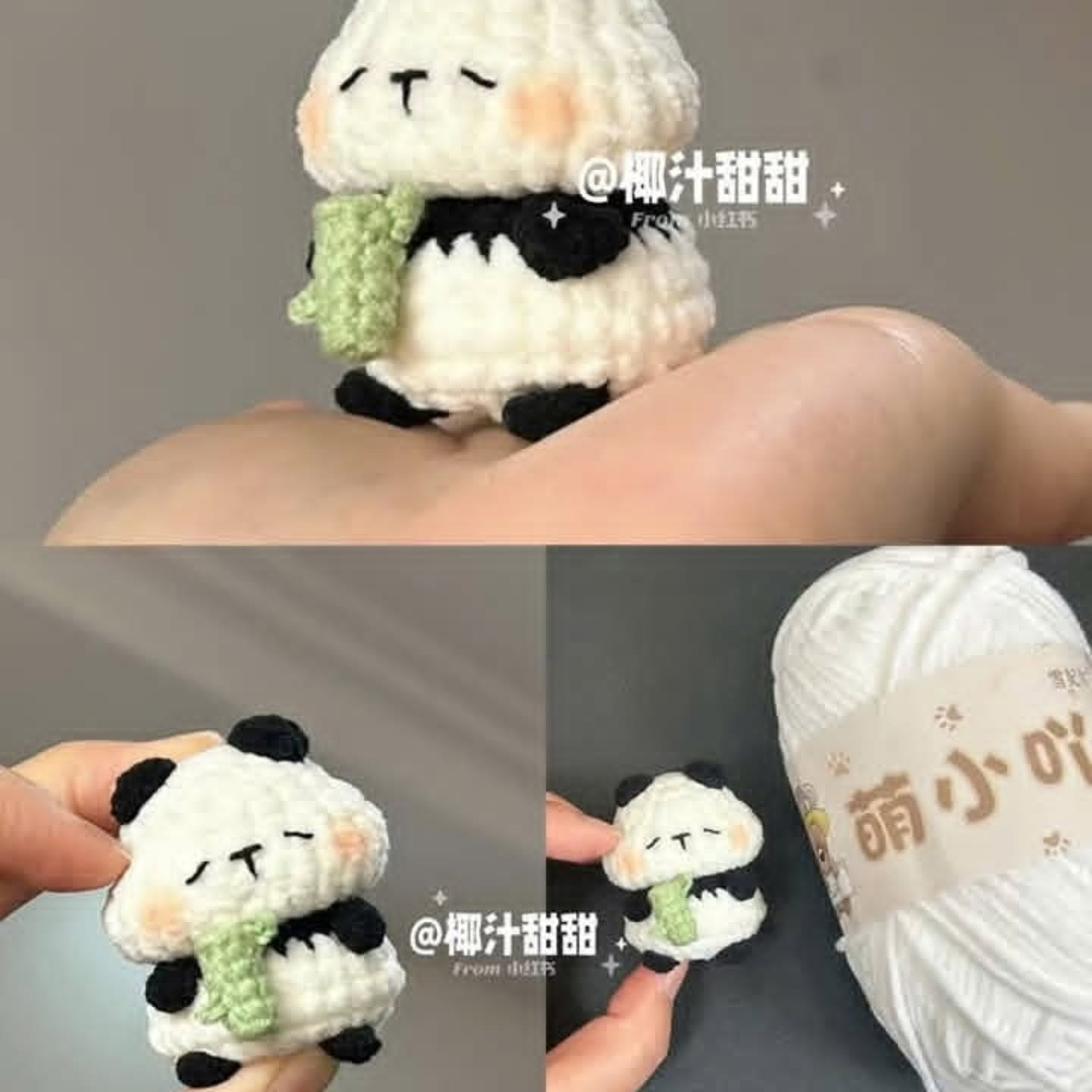 Hướng dẫn chi tiết cách móc len gấu trúc Panda mini dễ thương