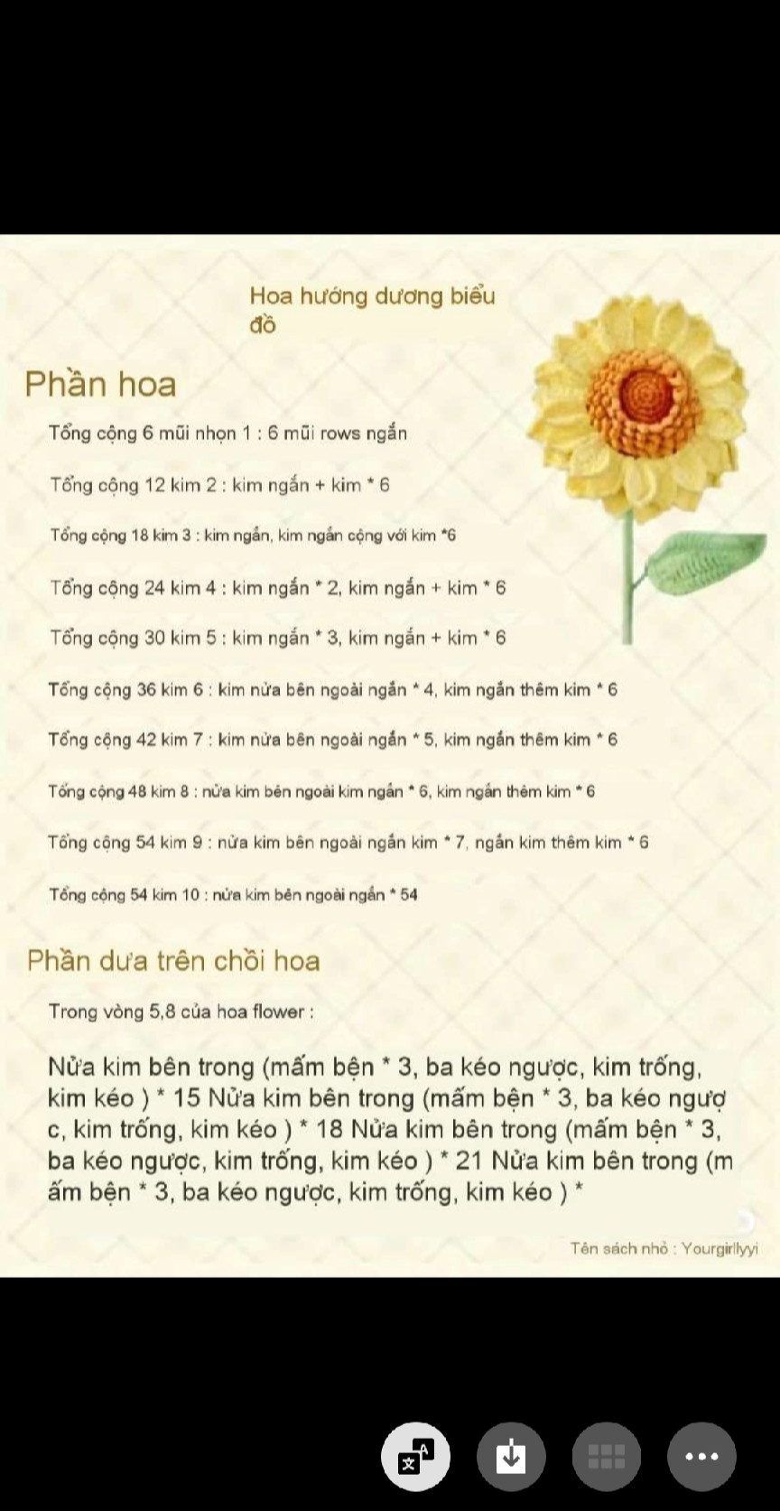 Hướng dẫn chi tiết cách móc len túi hình hoa hướng dương 3D với nhiều màu sắc