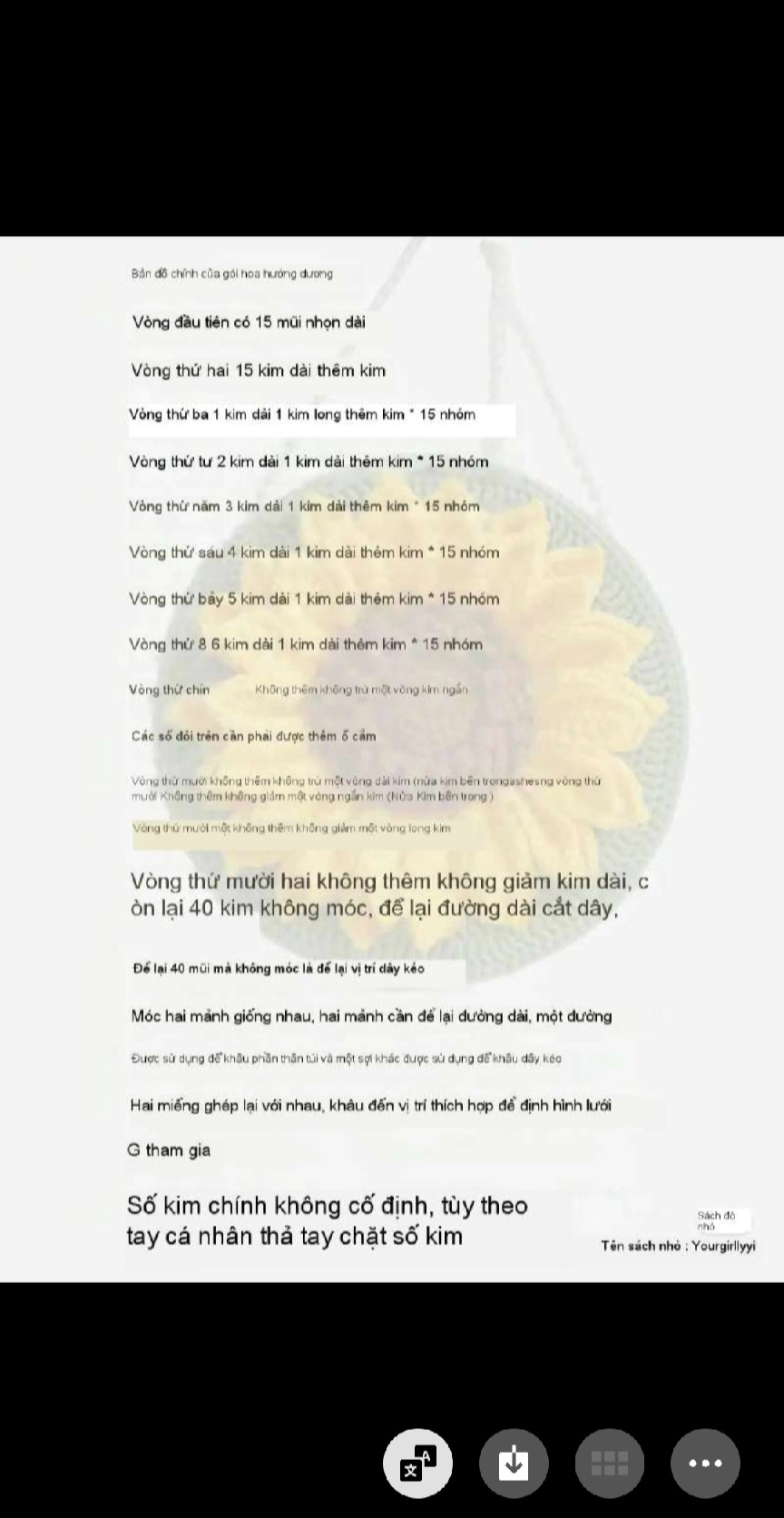 Hướng dẫn chi tiết cách móc len túi hình hoa hướng dương 3D với nhiều màu sắc