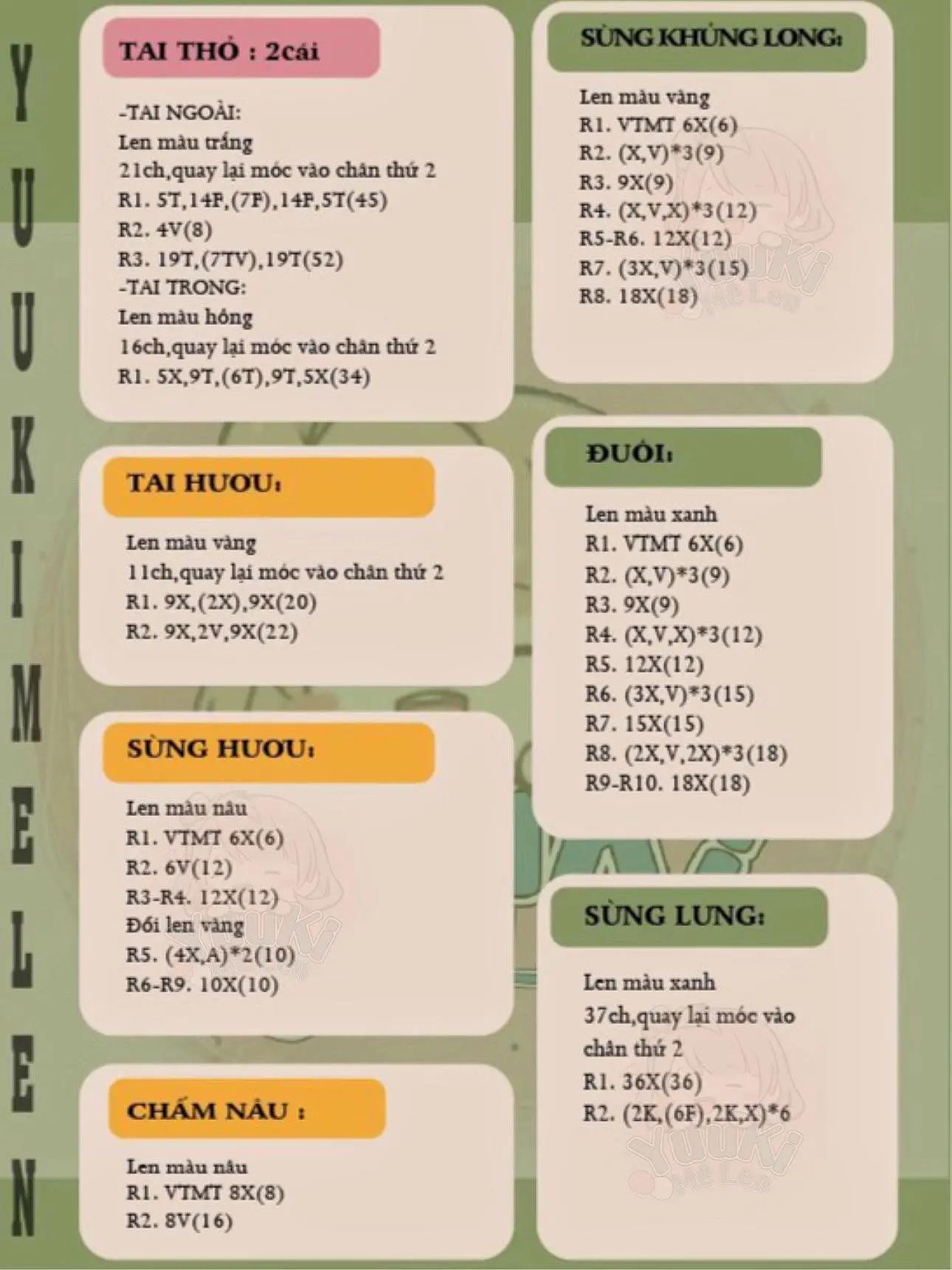 Hướng dẫn chi tiết cách móc len túi tai thỏ dễ thương kèm biểu tượng hoa và quả dâu