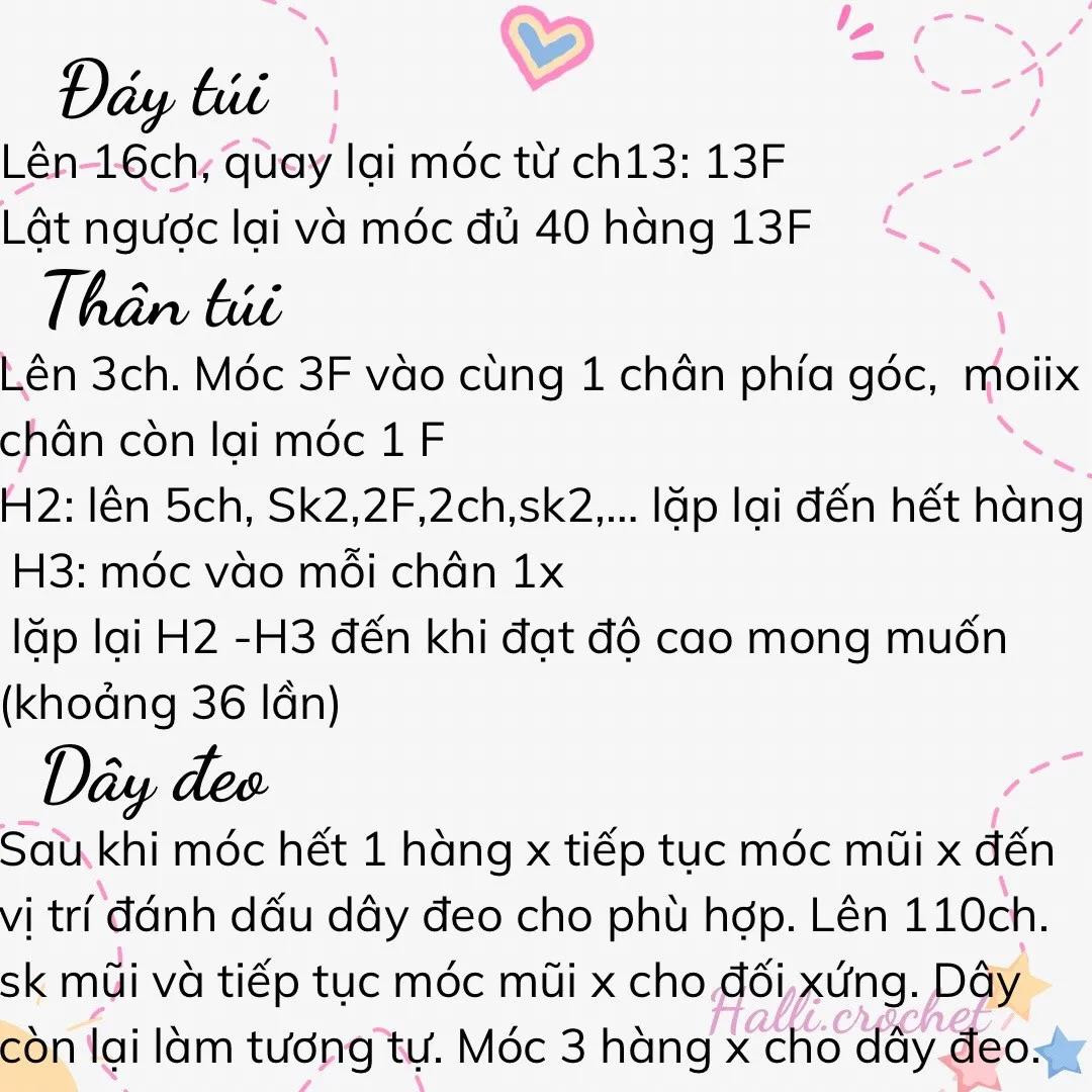 Hướng dẫn chi tiết cách móc túi len xanh cốm và túi tote lưới màu kem
