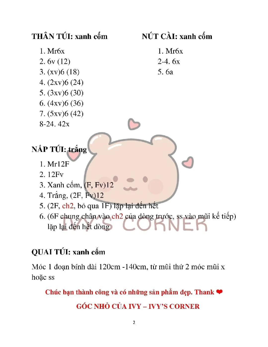 Hướng dẫn chi tiết cách móc túi len xanh cốm và túi tote lưới màu kem