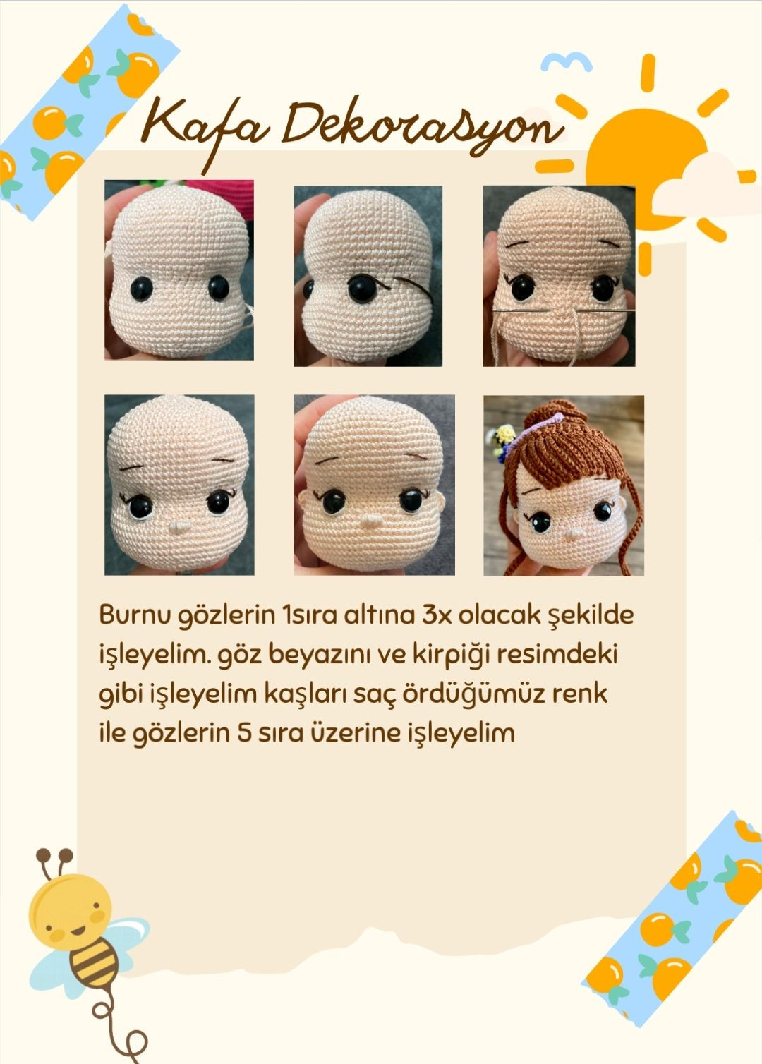 Hướng dẫn chi tiết móc búp bê Amigurumi mặc váy tím