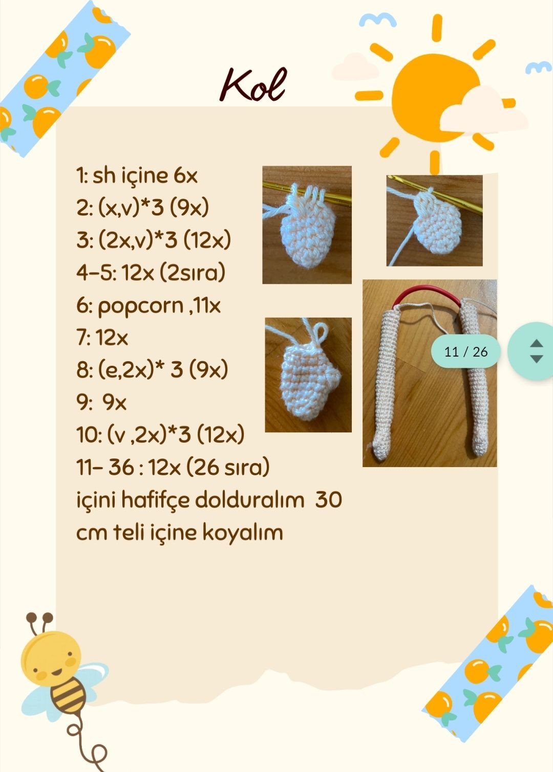 Hướng dẫn chi tiết móc búp bê Amigurumi mặc váy tím