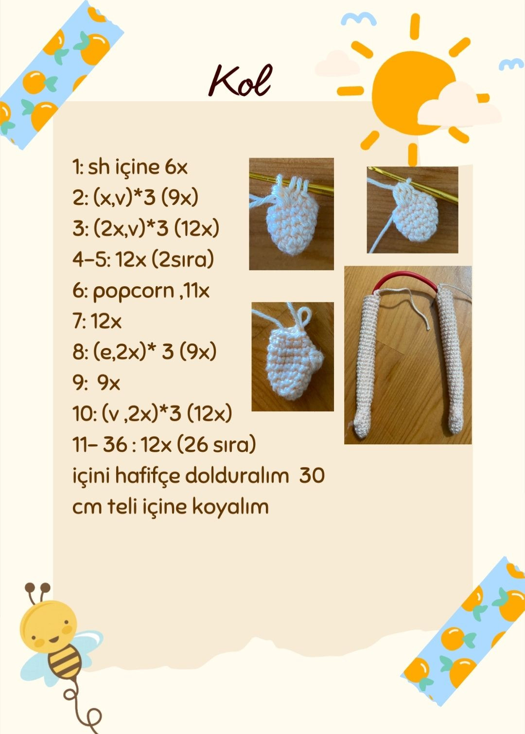 Hướng dẫn chi tiết móc búp bê Amigurumi mặc váy tím