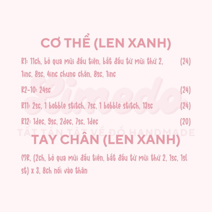 Hướng dẫn chi tiết móc len búp bê ếch xanh dễ thương