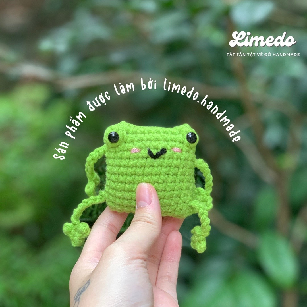 Hướng dẫn chi tiết móc len búp bê ếch xanh dễ thương
