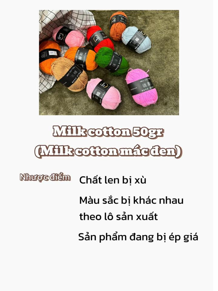 Hướng dẫn chọn mua len Milk Cotton 50gr và 125gr