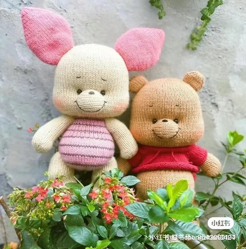 Hướng dẫn đan búp bê Piglet và Winnie the Pooh chi tiết