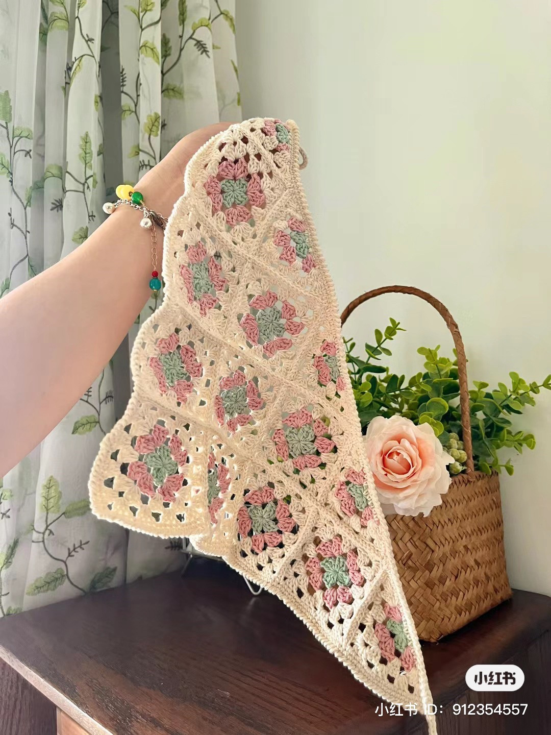 Hướng dẫn ký hiệu và bảng chart móc len hoa granny square