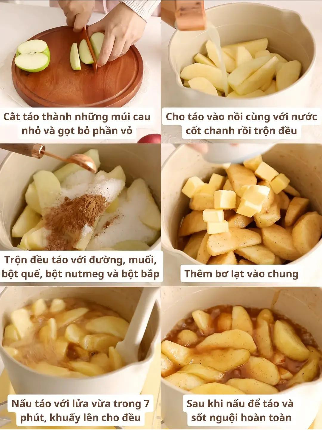 Hướng dẫn làm bánh Apple Pie từ A đến Z với nhân táo thơm ngon và lớp vỏ bện lưới đẹp mắt