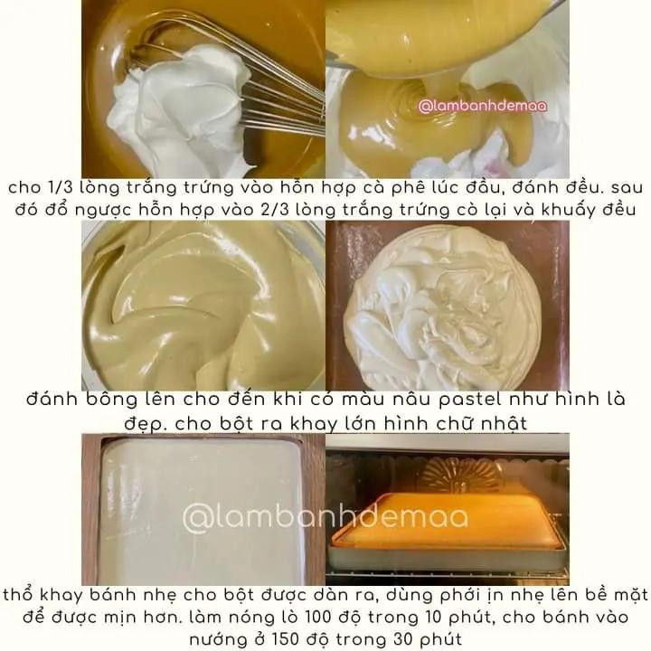 Hướng dẫn làm bánh bông lan cuộn cà phê (Coffee Roll Cake) với các bước chi tiết