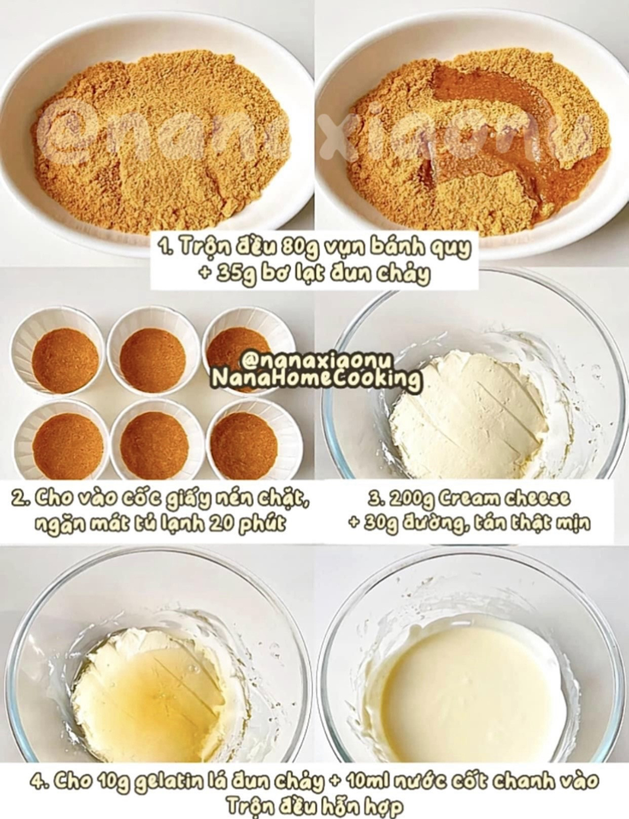 Hướng dẫn làm Bánh Cheesecake Chanh không cần lò nướng, topping vò chanh bào xanh mướt