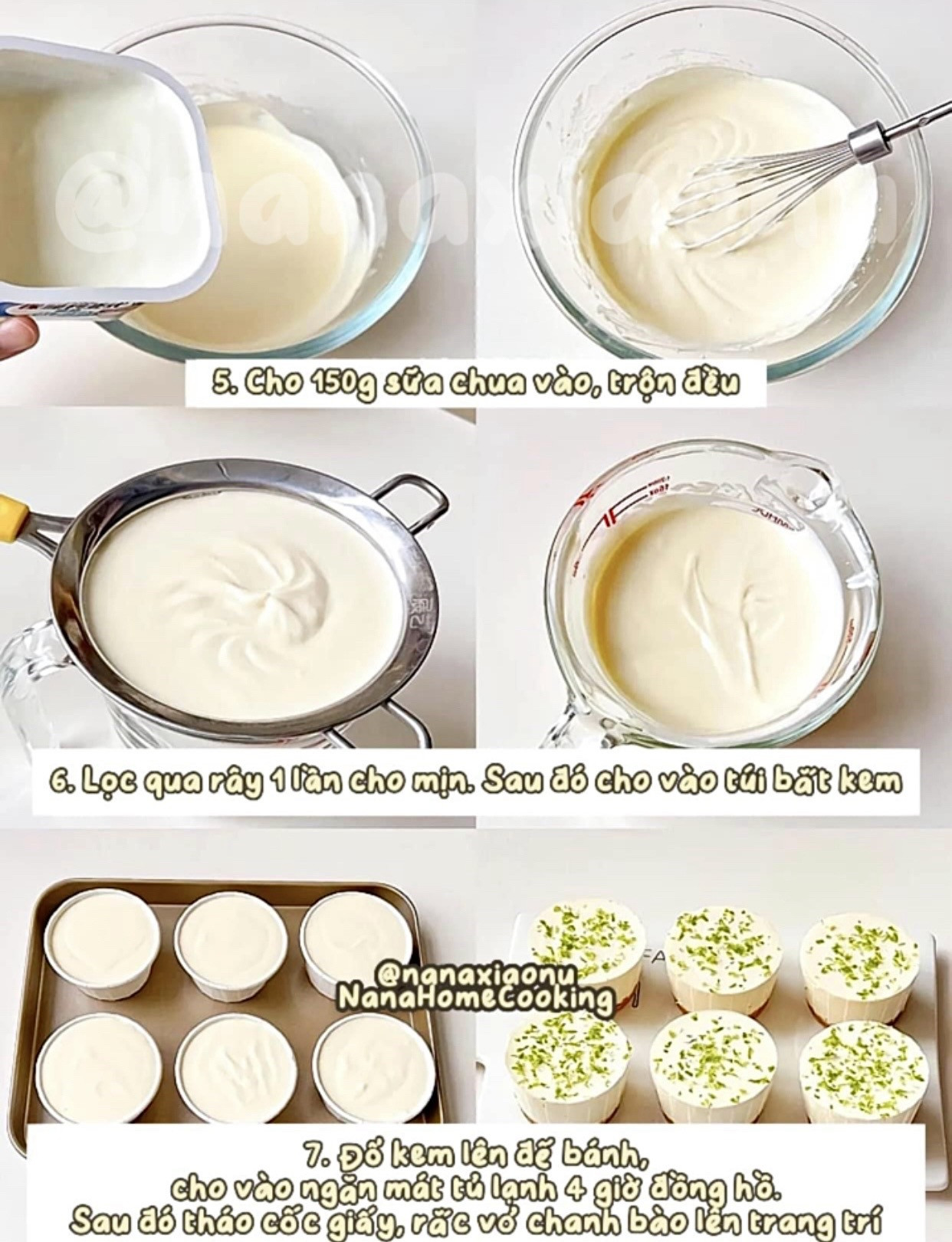 Hướng dẫn làm Bánh Cheesecake Chanh không cần lò nướng, topping vò chanh bào xanh mướt