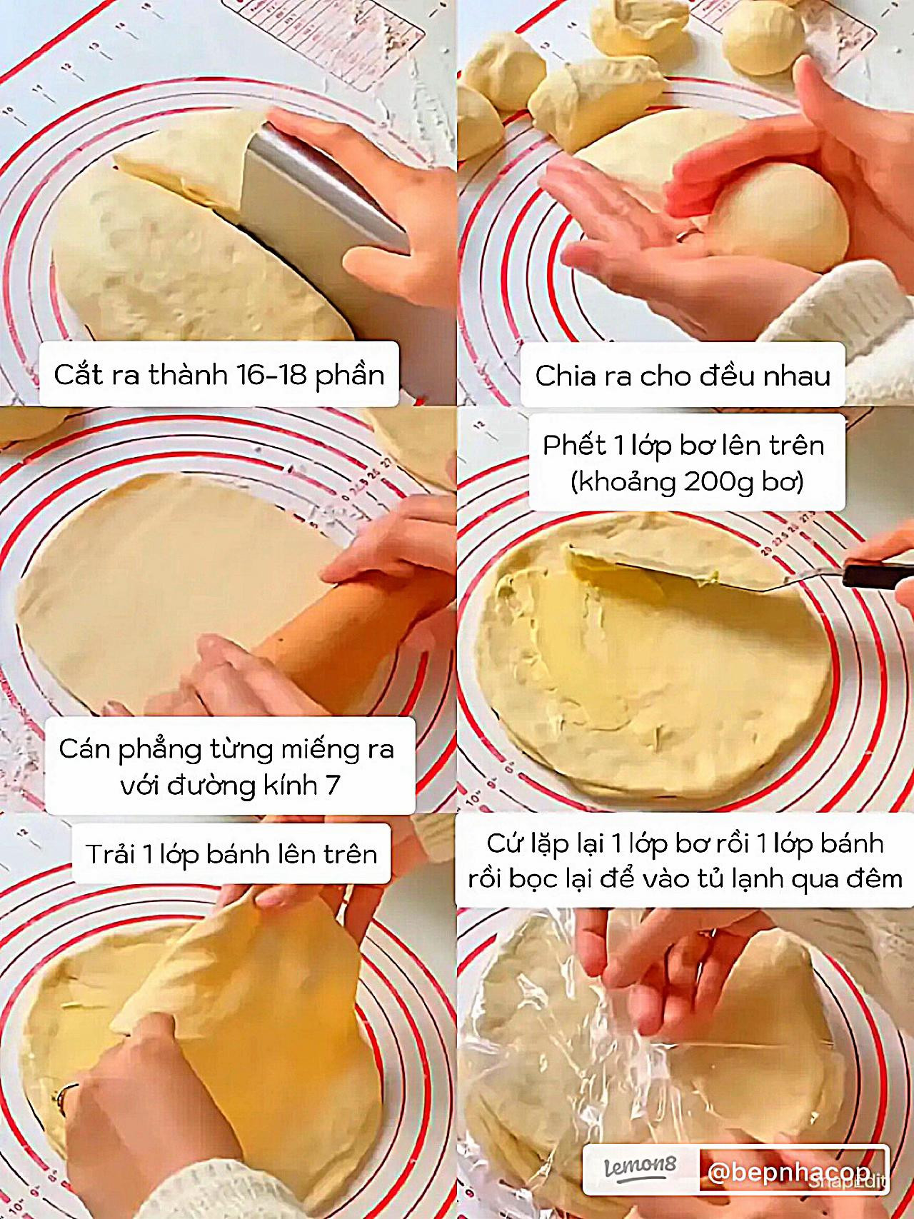 Hướng dẫn làm bánh Cromboloni nhân kem matcha và chocolate