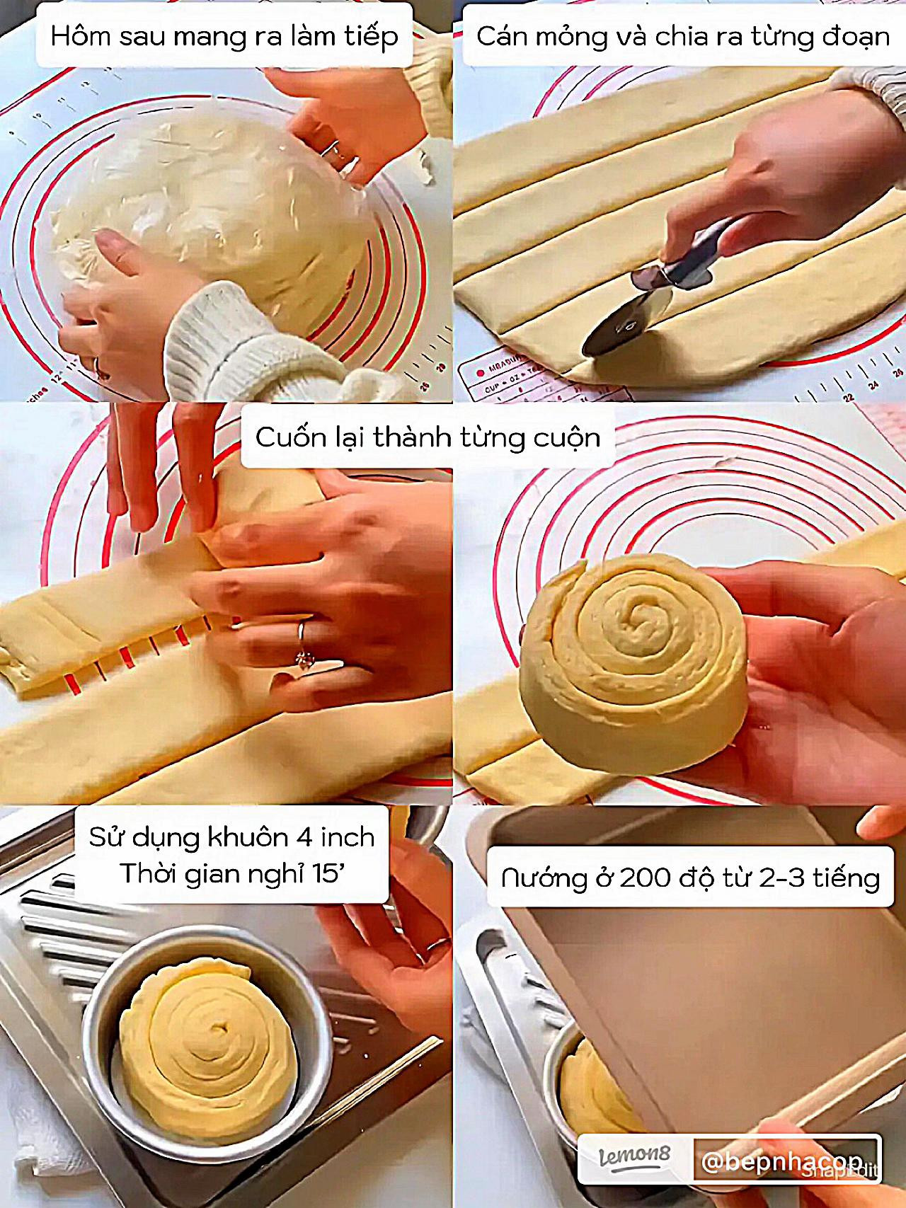 Hướng dẫn làm bánh Cromboloni nhân kem matcha và chocolate