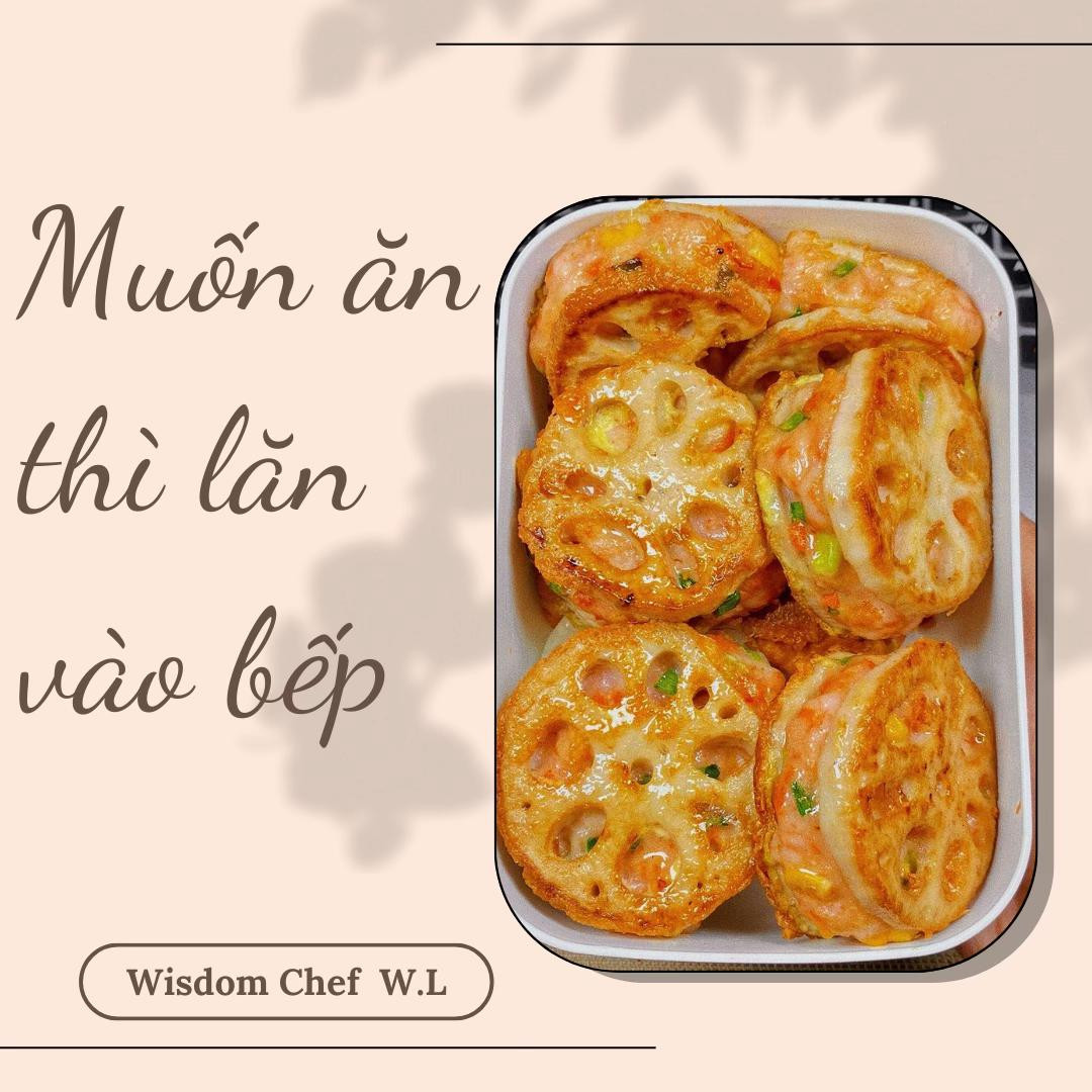 Hướng dẫn làm bánh củ sen chiên nhân tôm, ngô và hành lá