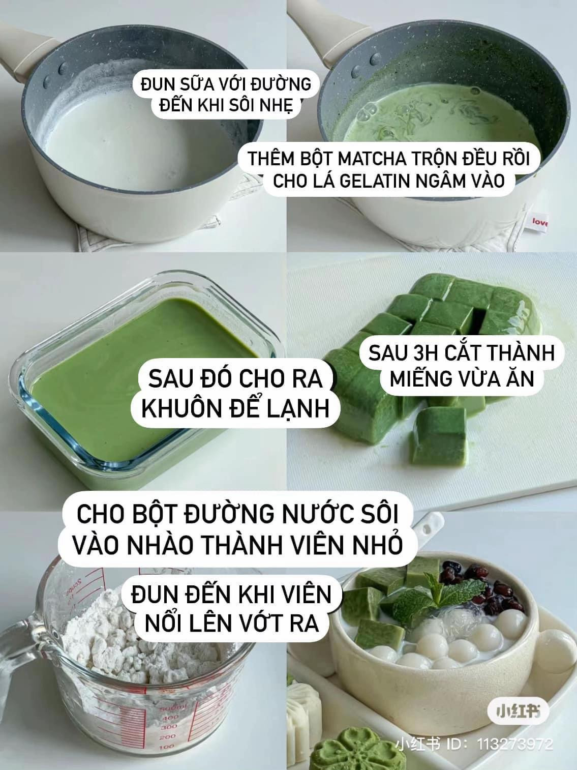 Hướng dẫn làm bánh dẻo khoai tây nhân đậu xanh và trà xanh matcha