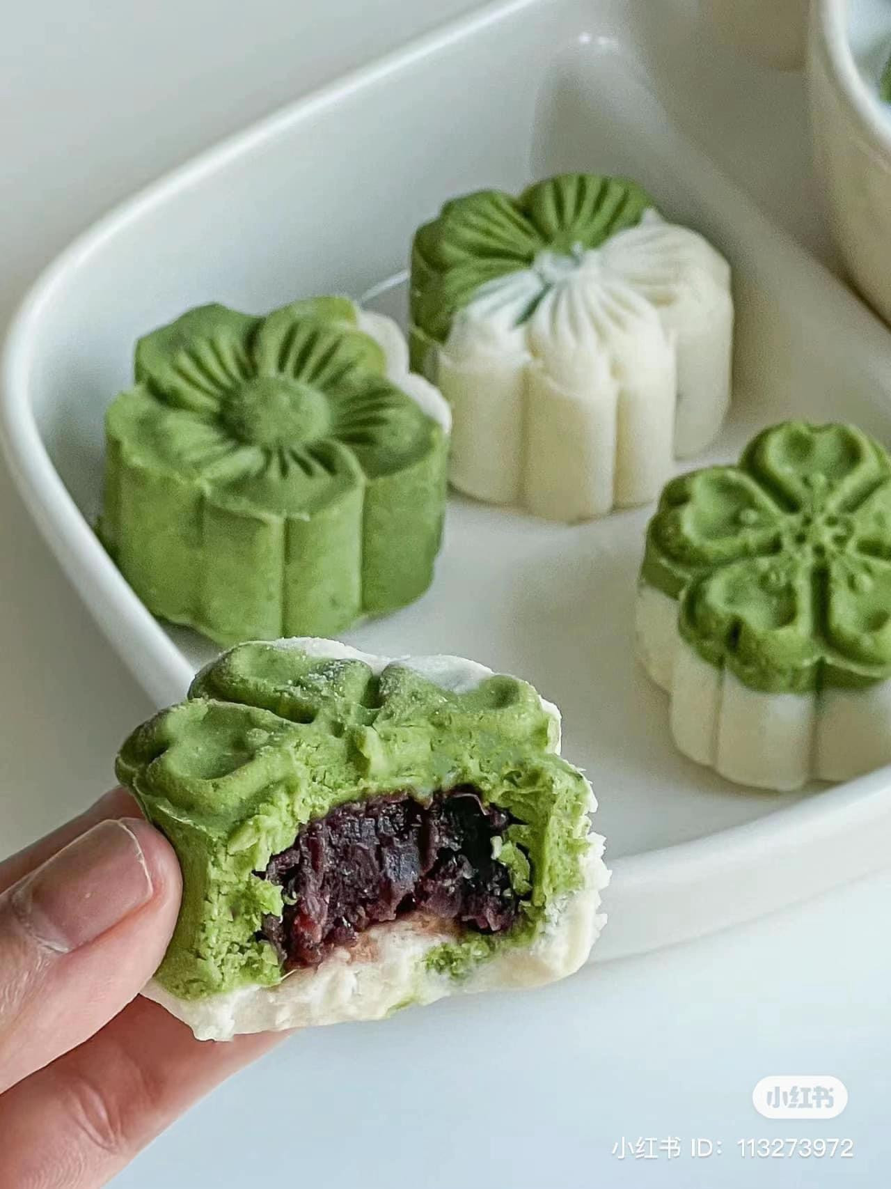 Hướng dẫn làm bánh dẻo khoai tây nhân đậu xanh và trà xanh matcha