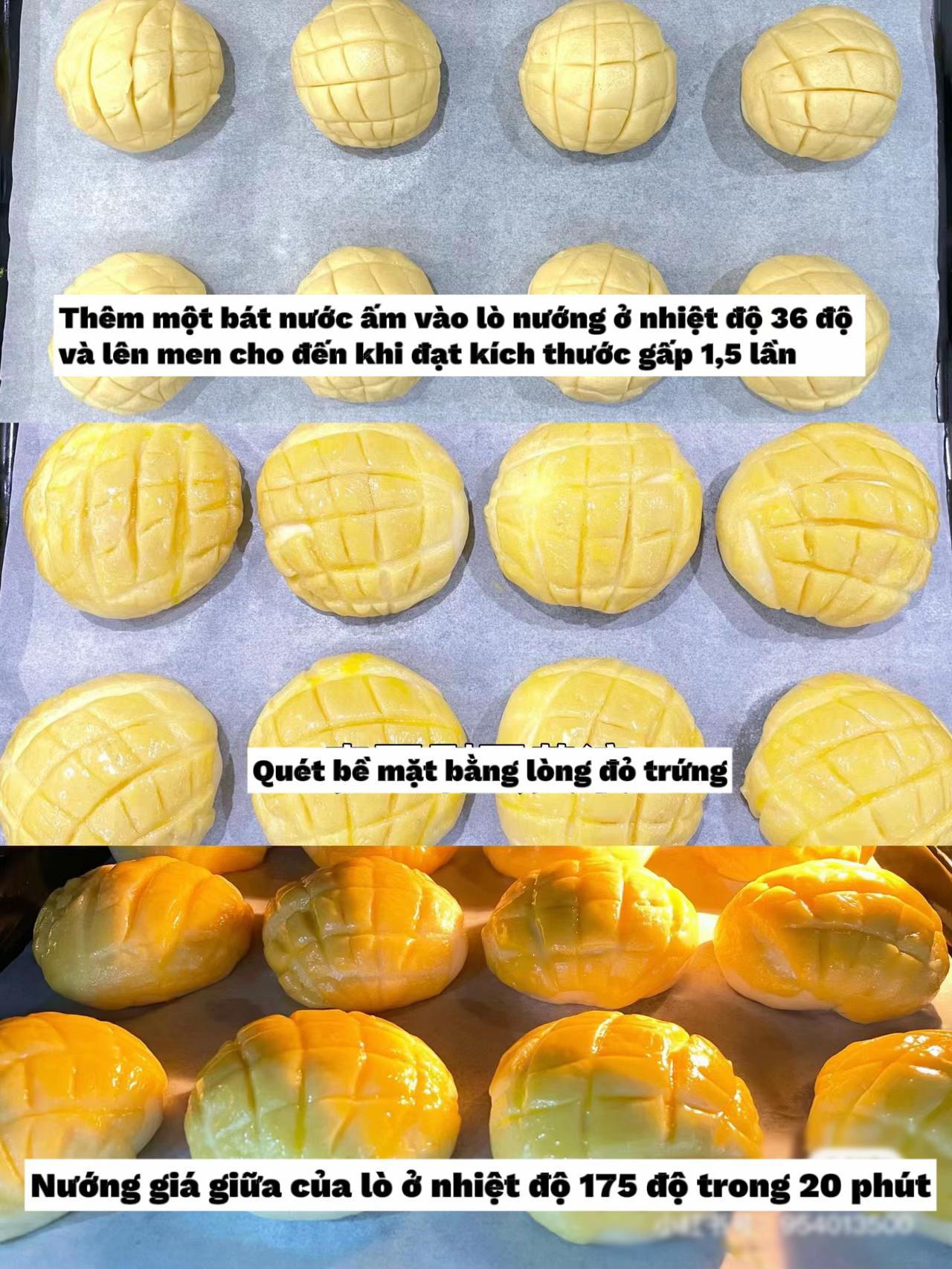 Hướng dẫn làm bánh mì nhân kem phô mai vàng óng, vỏ giòn tan, nhân béo ngậy