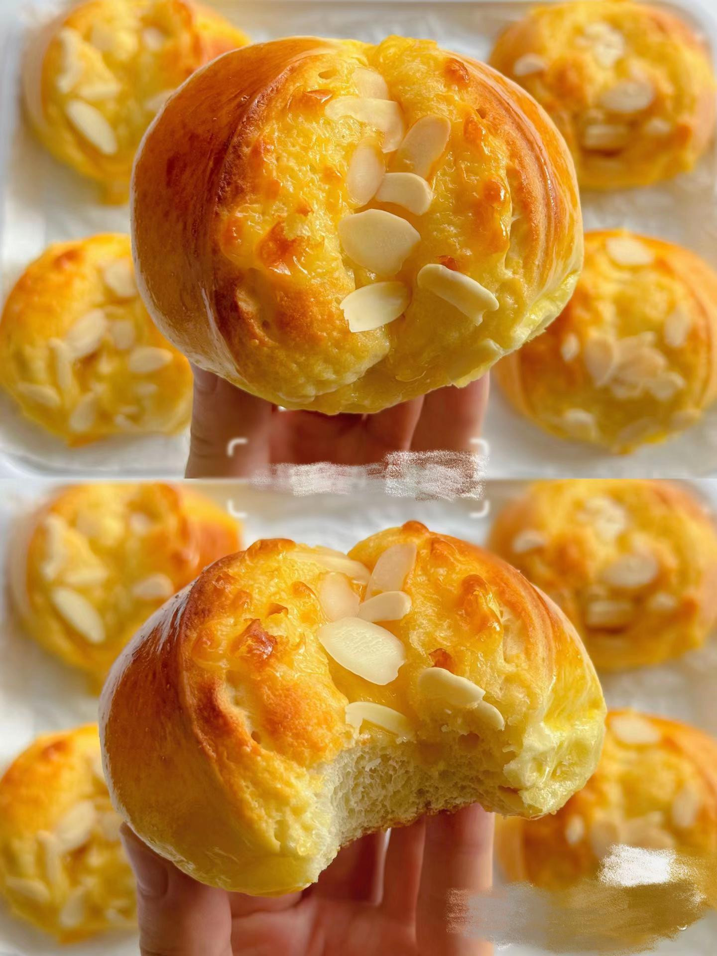 Hướng dẫn làm bánh mì phô mai nướng nhân sốt rockyaki và hạnh nhân giòn tan