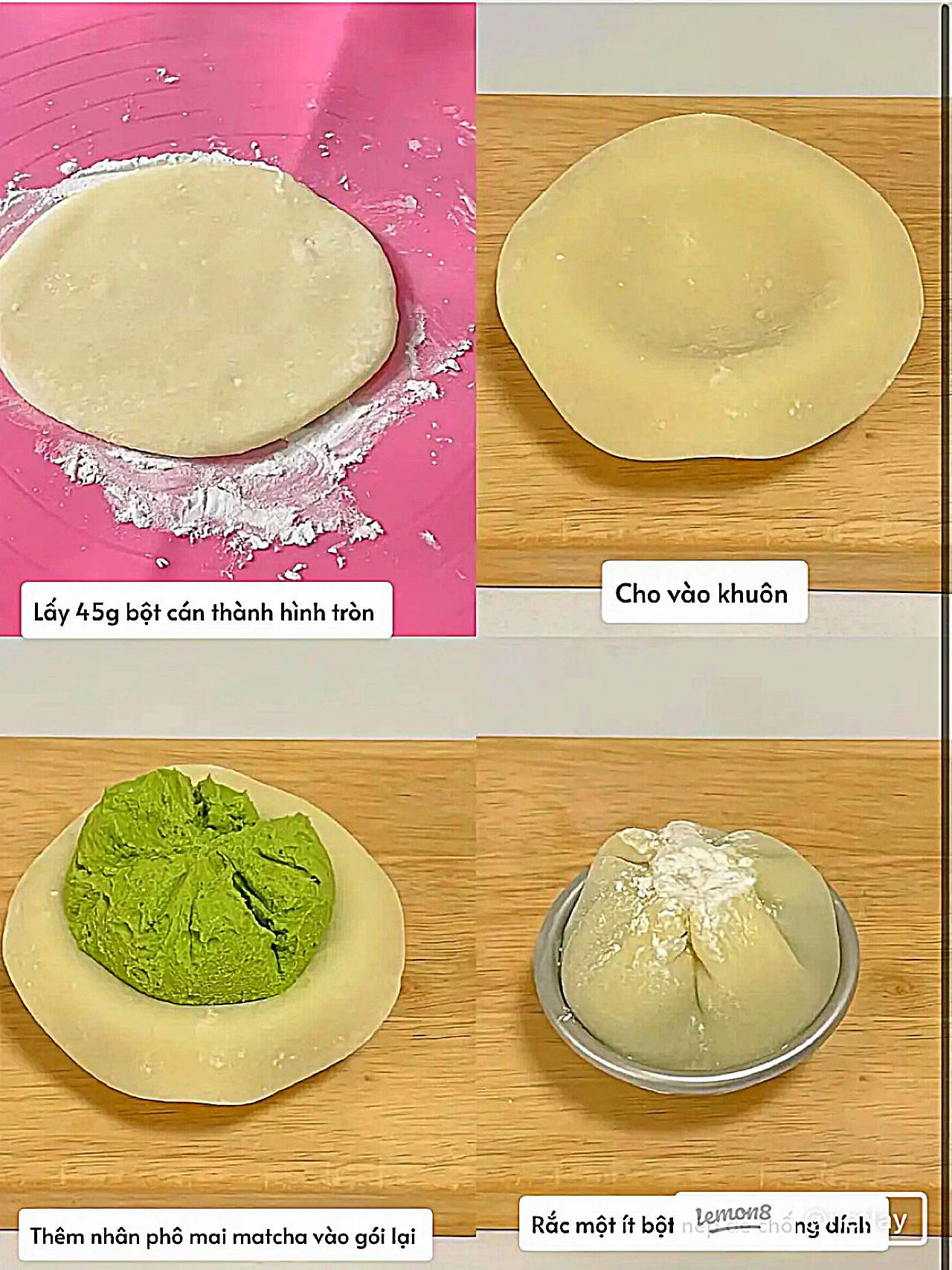 Hướng dẫn làm Bánh Mochi phô mai Matcha ngon tại nhà