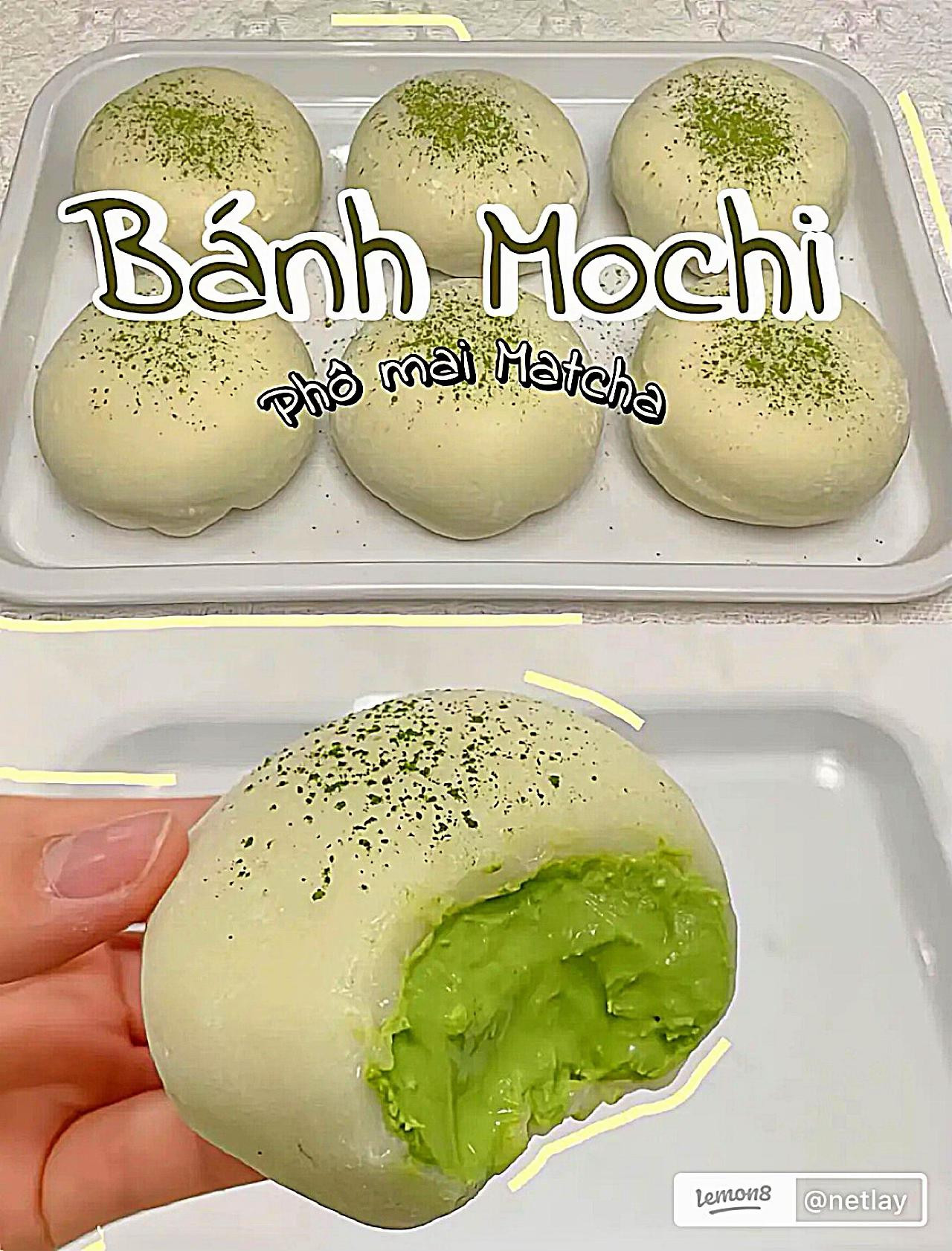 Hướng dẫn làm Bánh Mochi phô mai Matcha ngon tại nhà